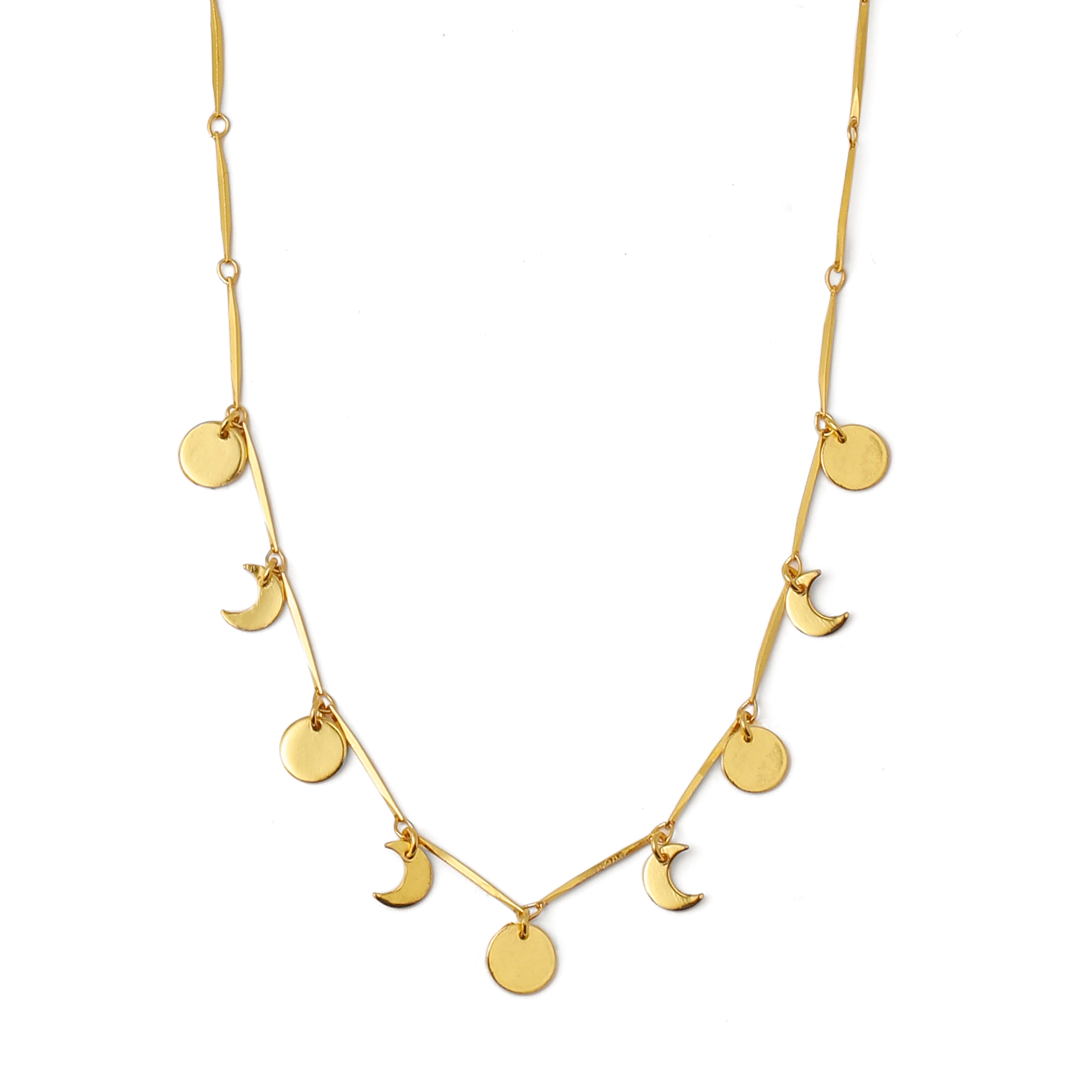 Little charm sun and moon necklace