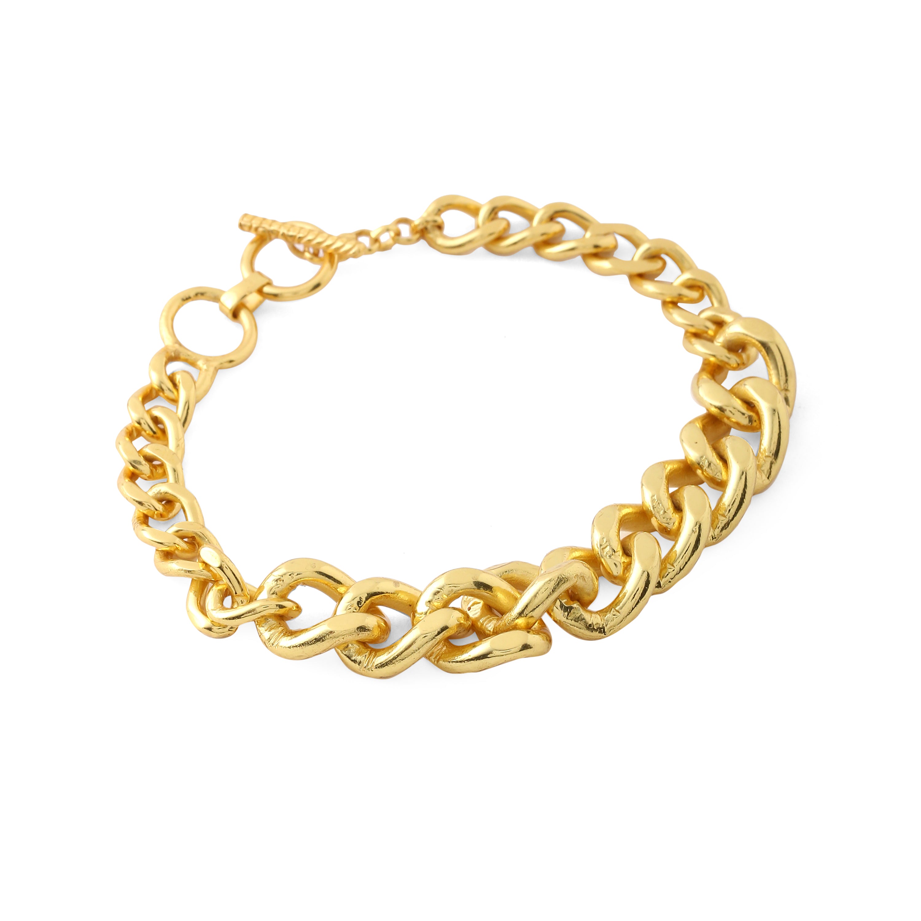 Classic Cuban toggle bracelet - Gold