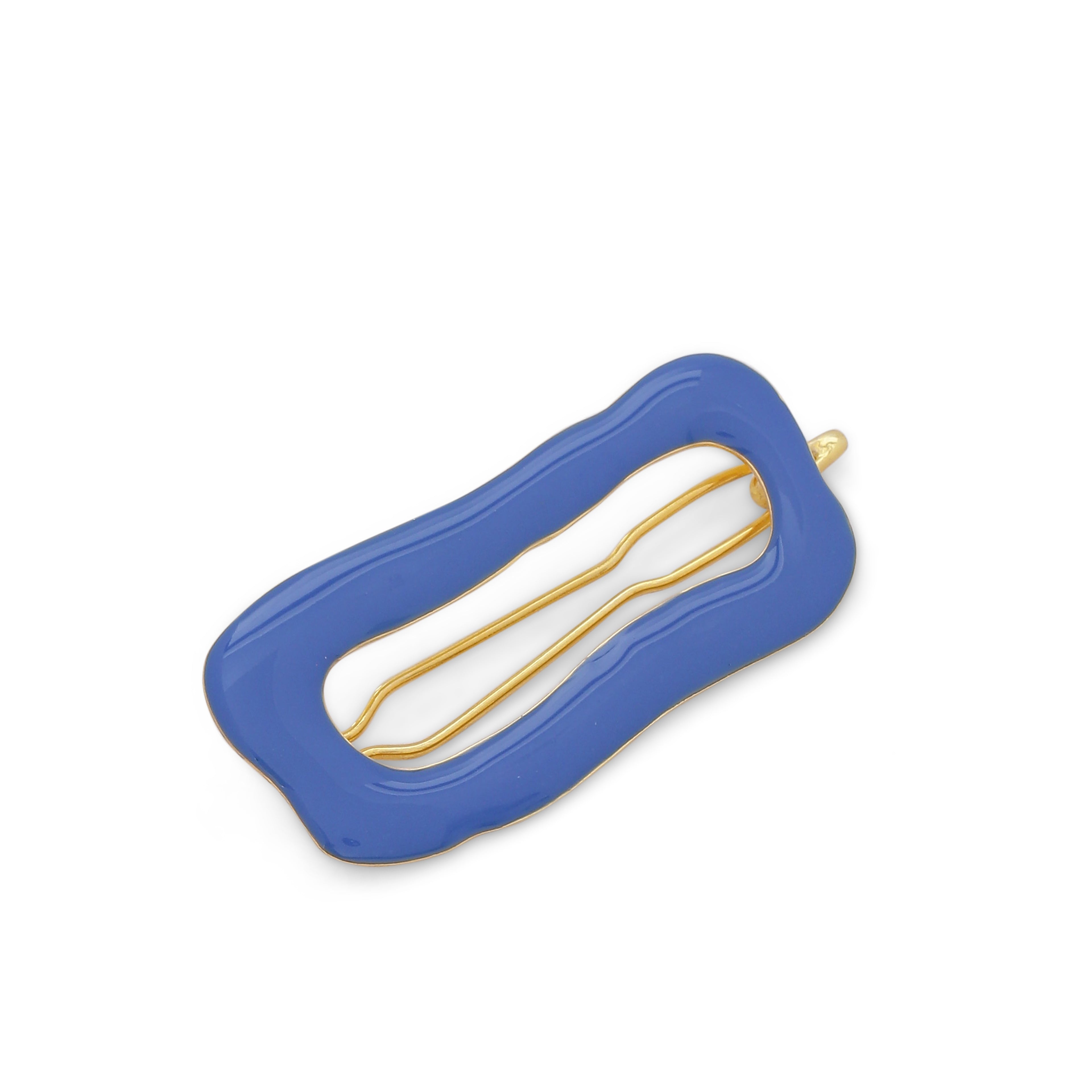 Rectangle hair clip - Neptune blue