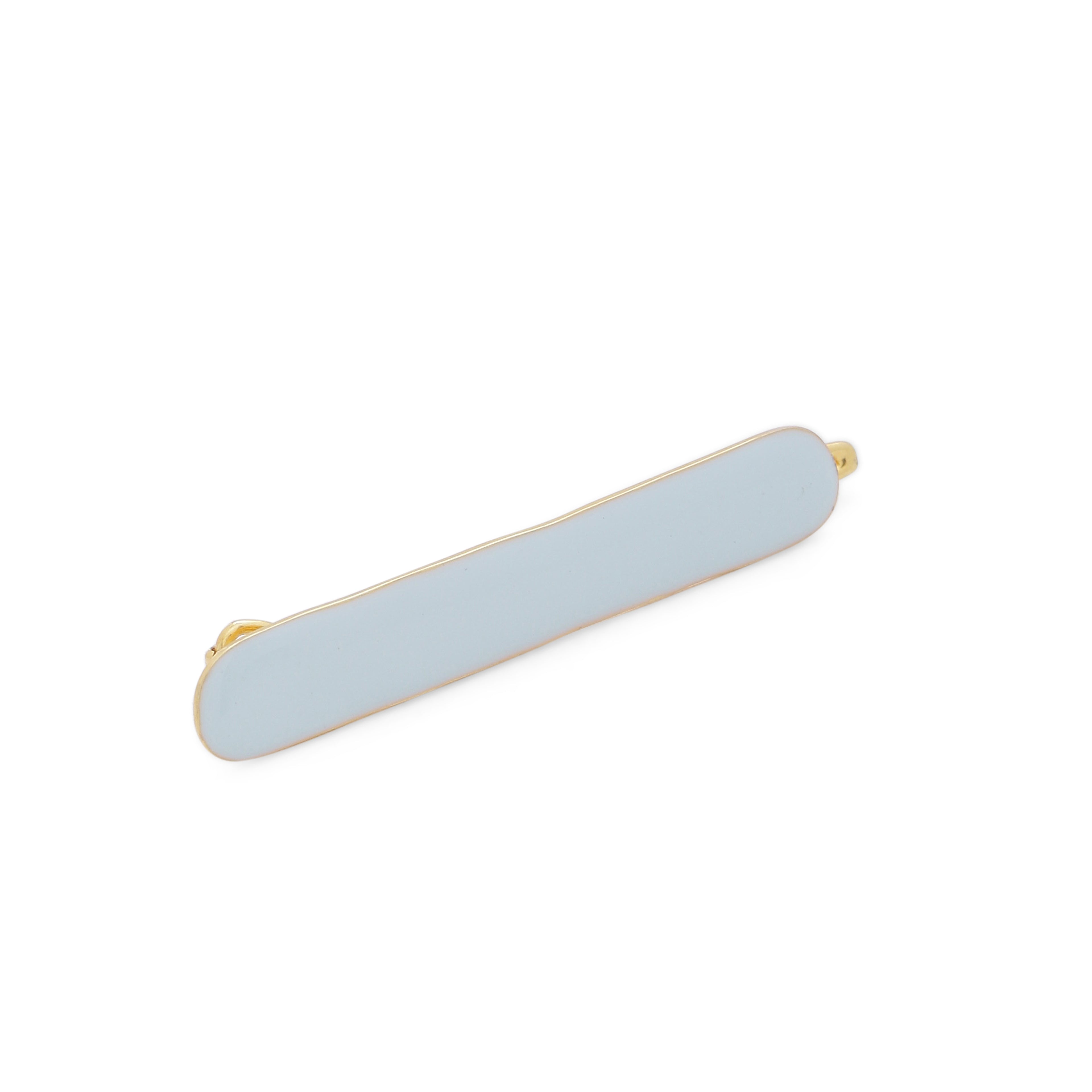 Classic enamel hair clip - Ice blue - AZGA