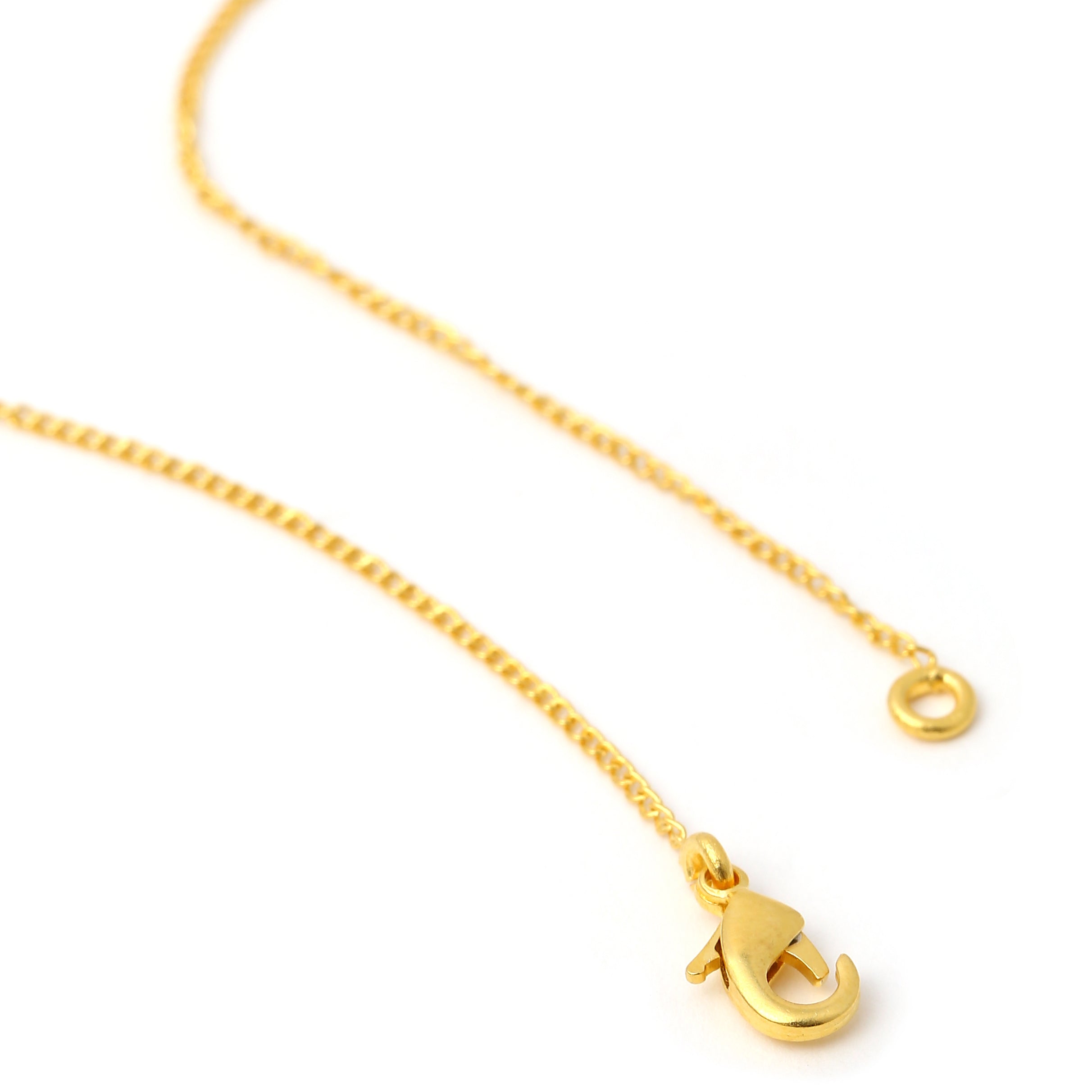 Heart Eye Enamel Neck Chain - Blue Gold