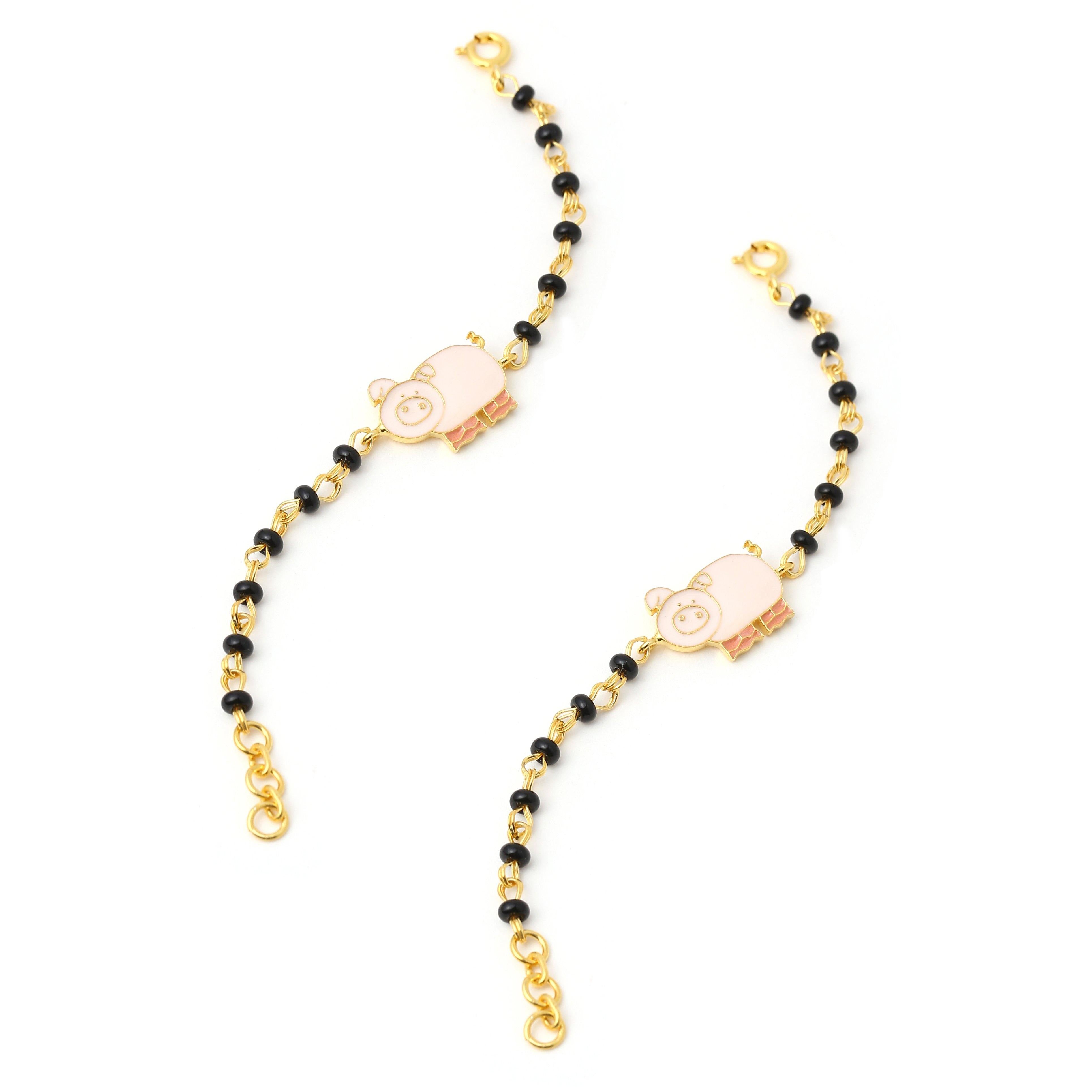 18kt gold Nazariya - Pig (Set of 2)