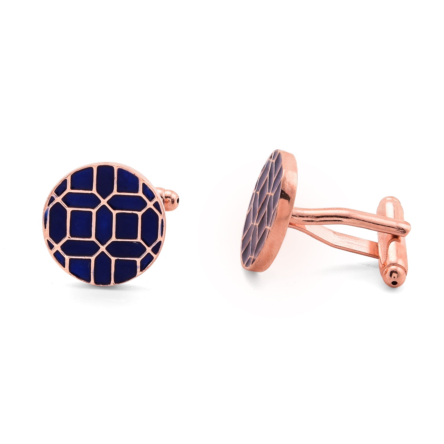 Geometry cufflinks - Blue - AZGA