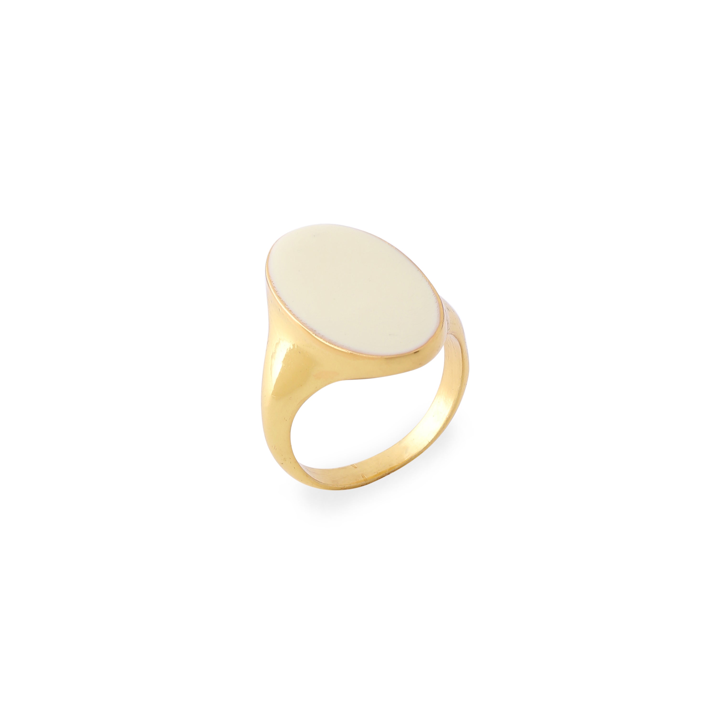 Classic Enamel Ring - Ivory