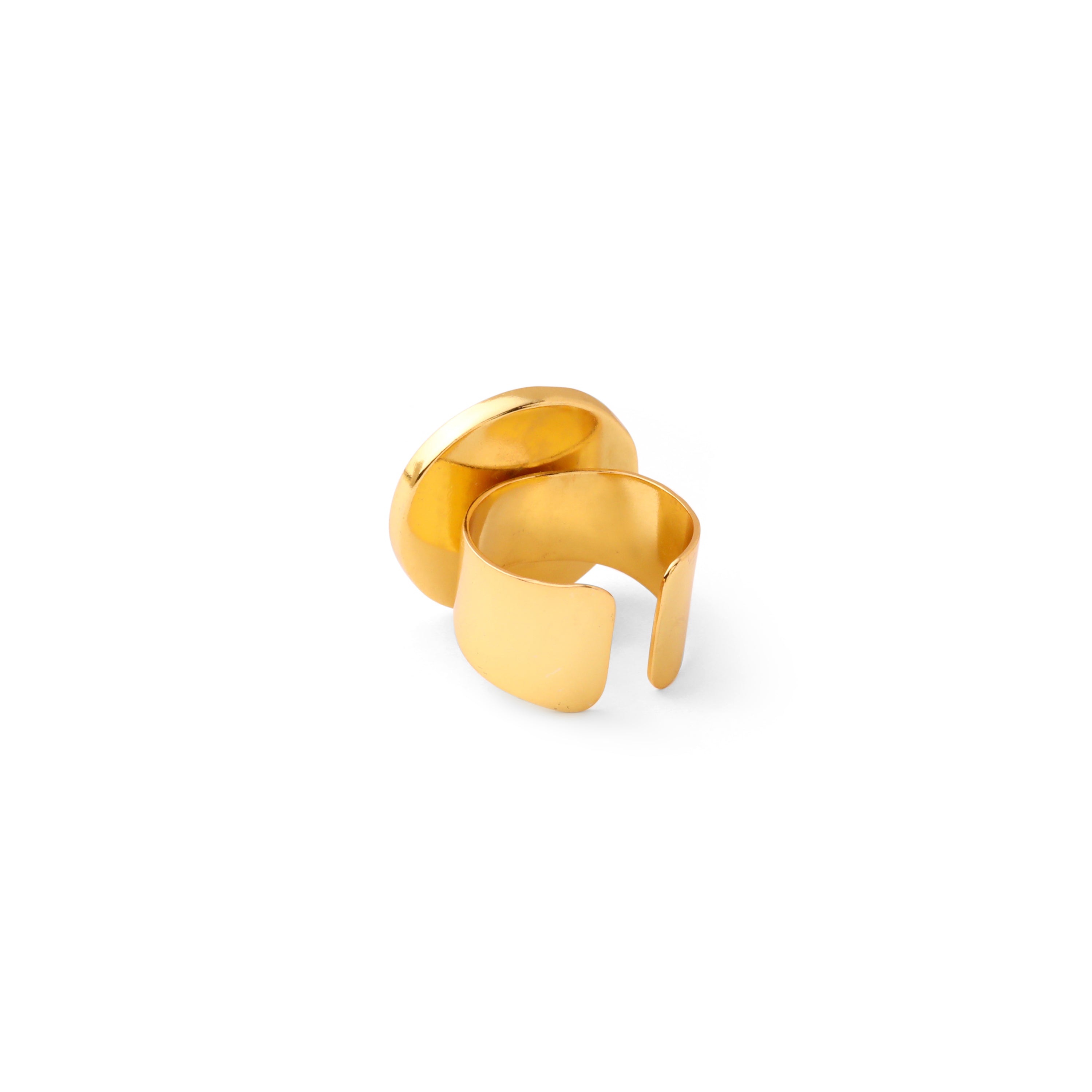 Third eye mother of pearl ring