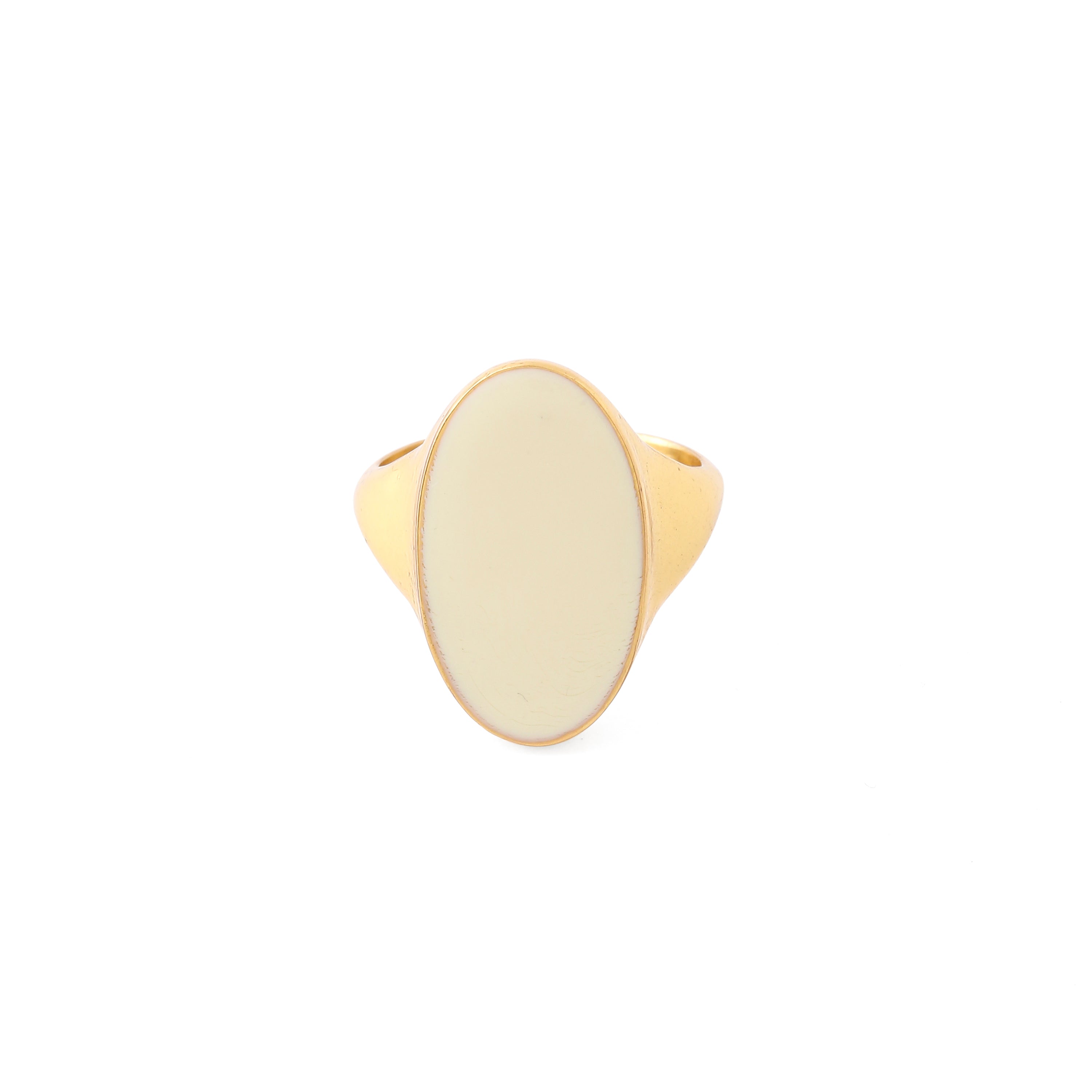 Classic Enamel Ring - Ivory