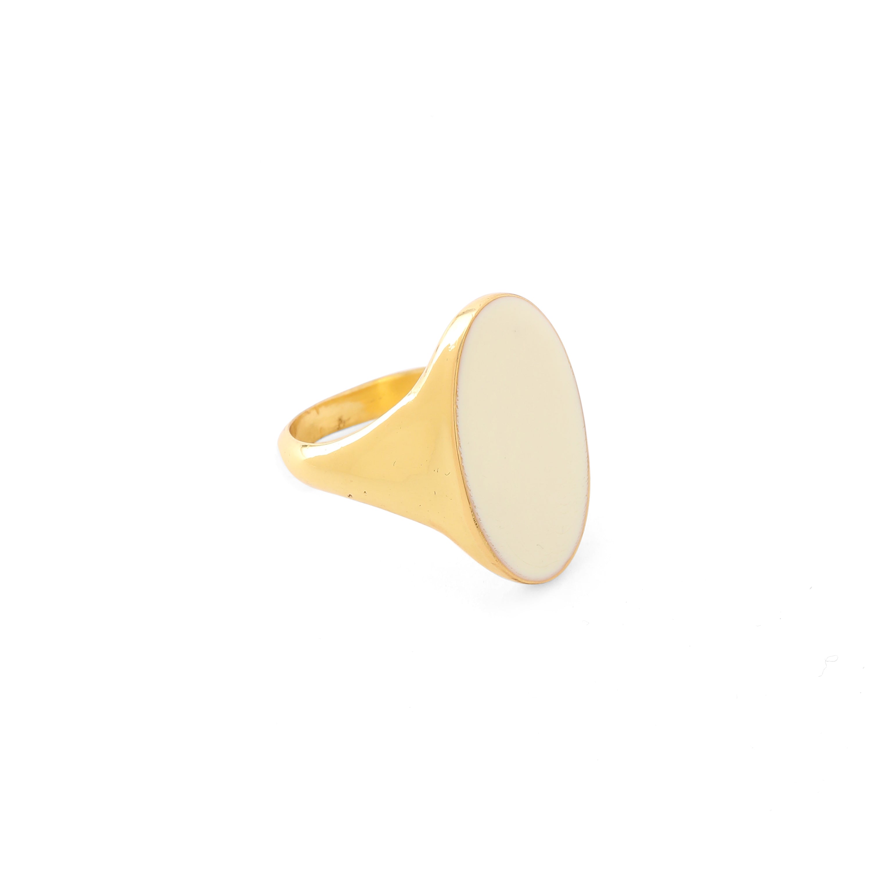 Classic Enamel Ring - Ivory
