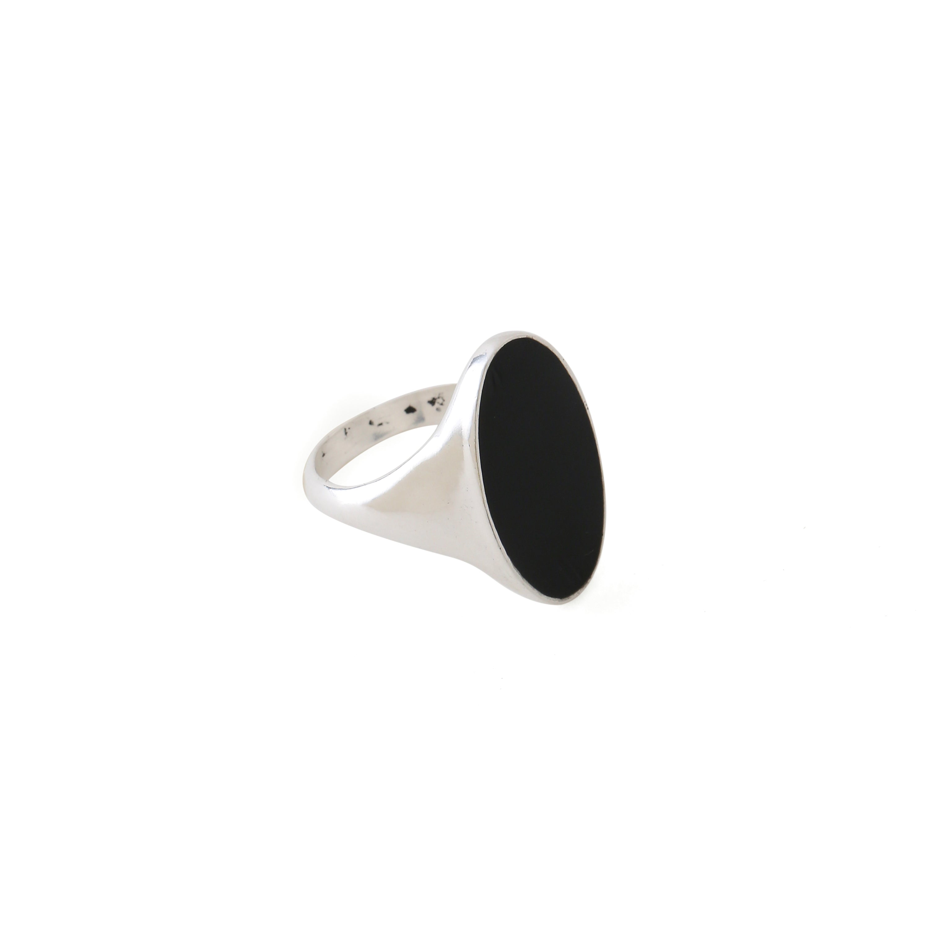 Jaideep Ahlawat in Classic Enamel Ring - Noir