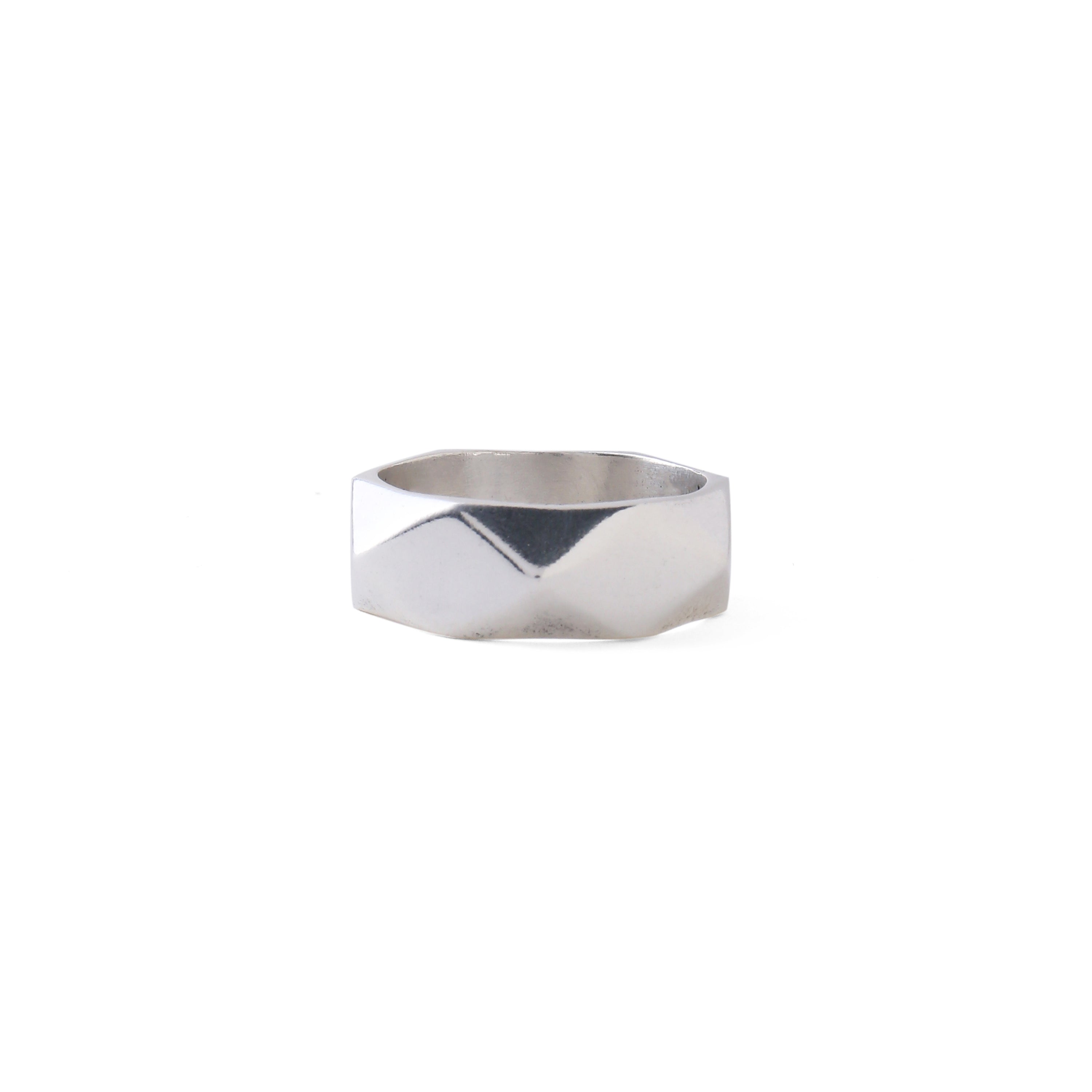 Cuban Ring - Oxidised silver