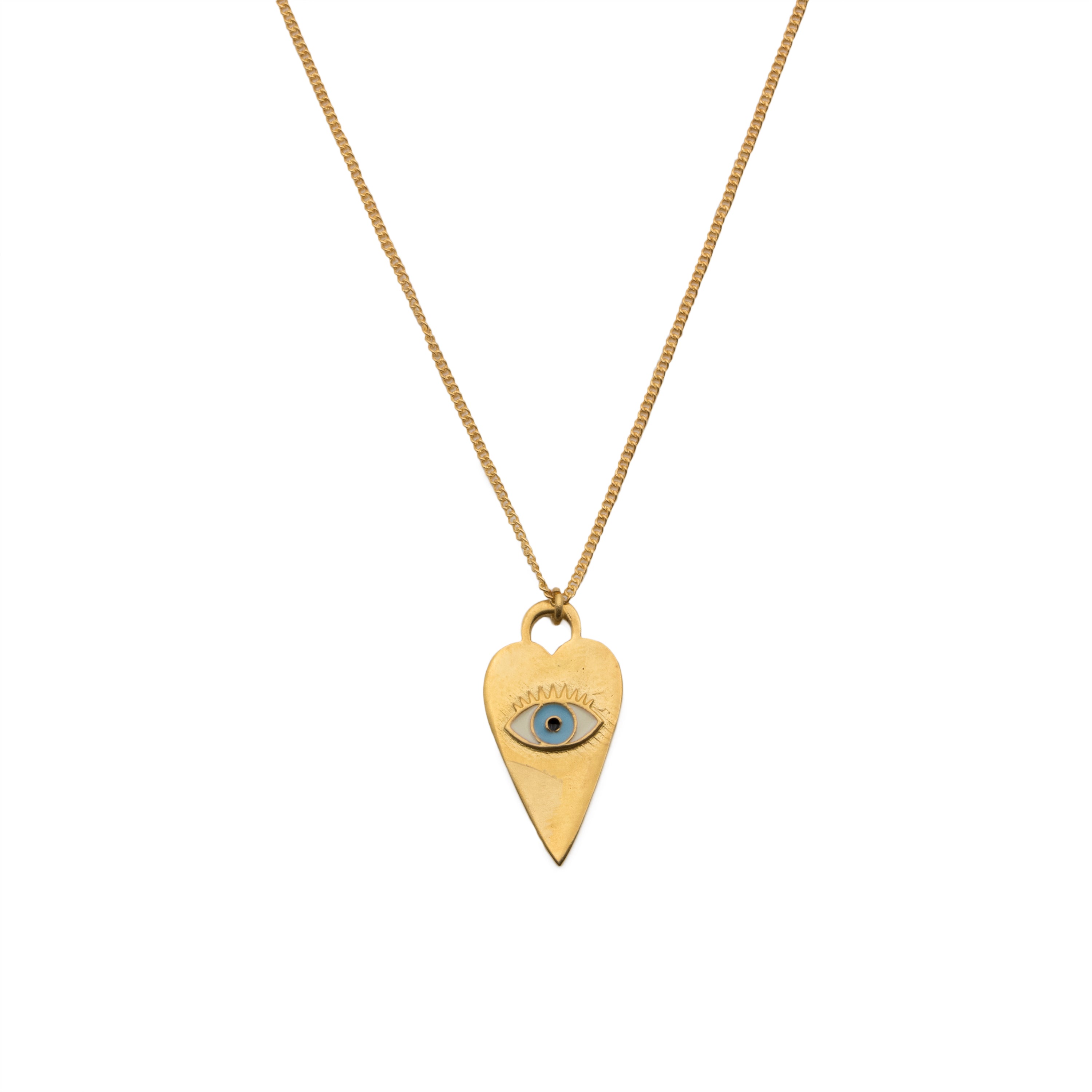 Heart Eye Neck Chain - Gold