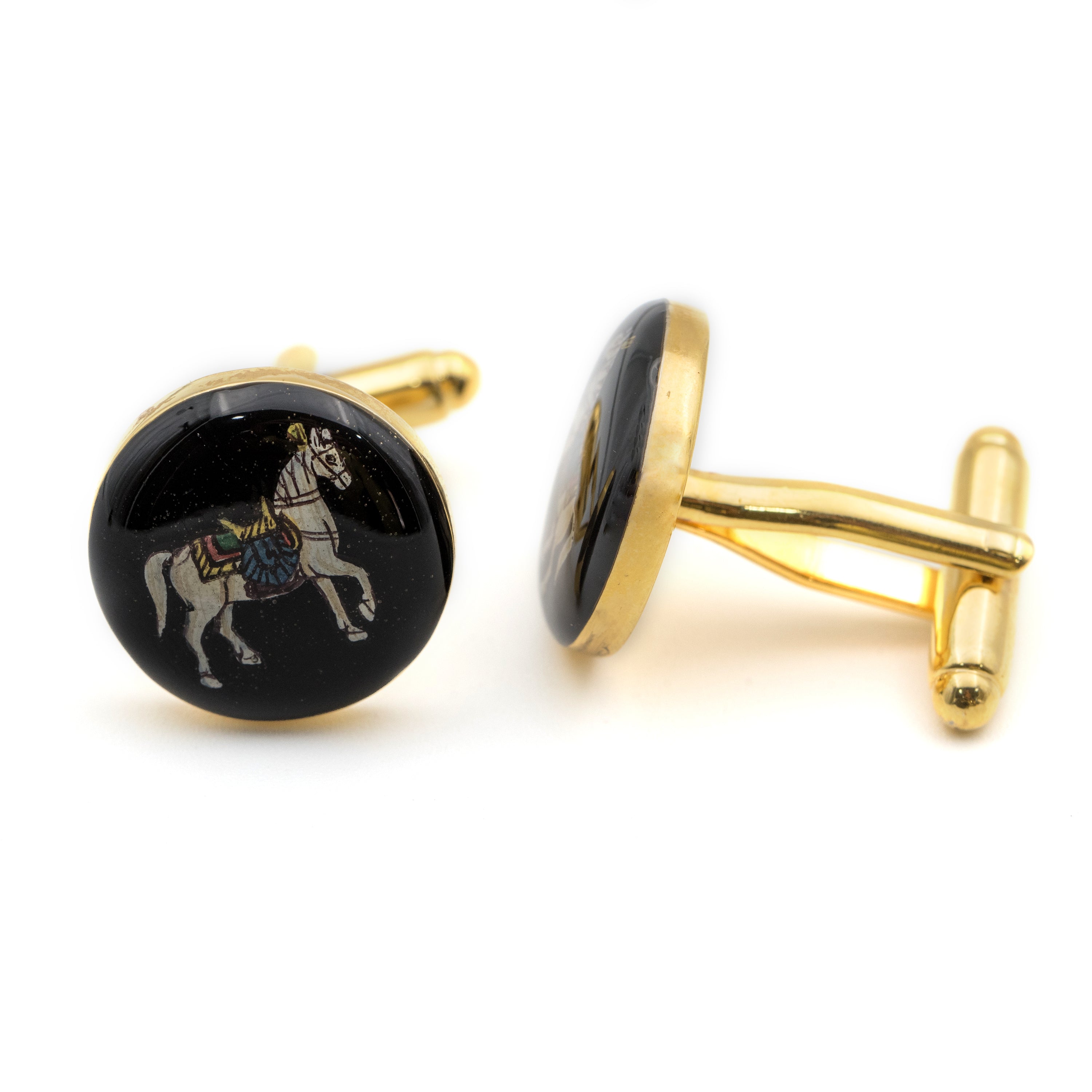 Hand painted Horse Cufflinks - AZGA