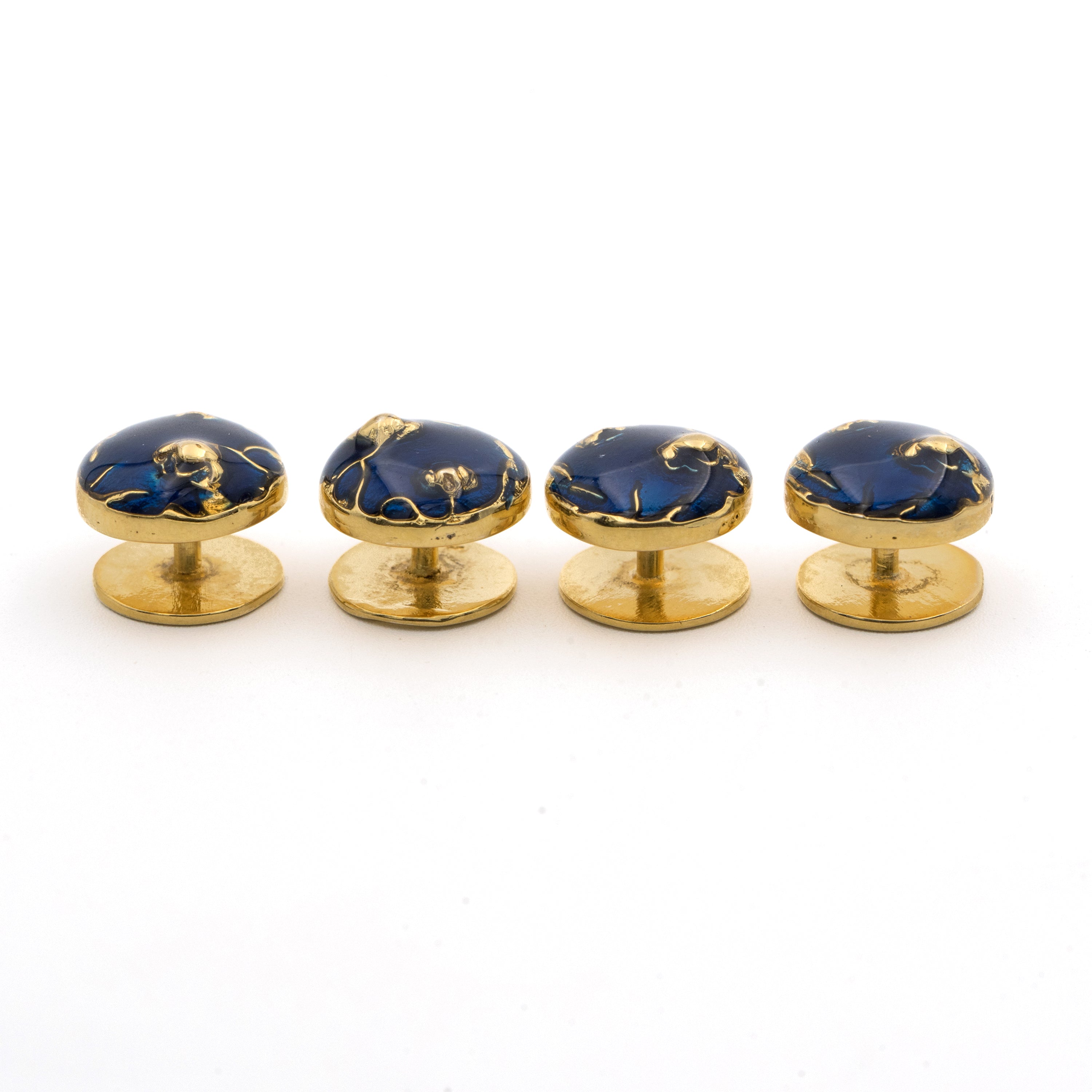 Bloom Blue Shirt Studs - AZGA