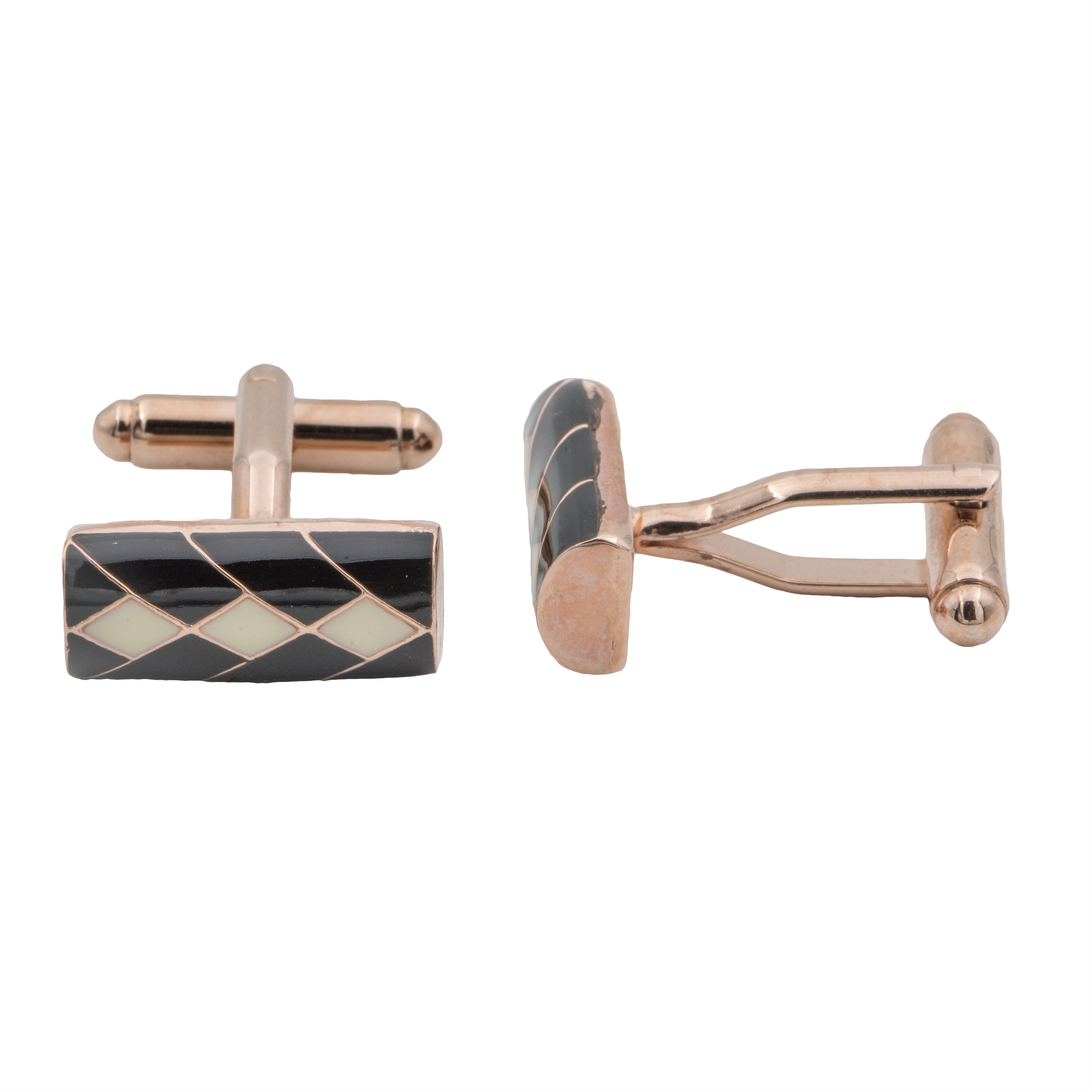 Inigo Cufflinks - Black and Ivory - AZGA