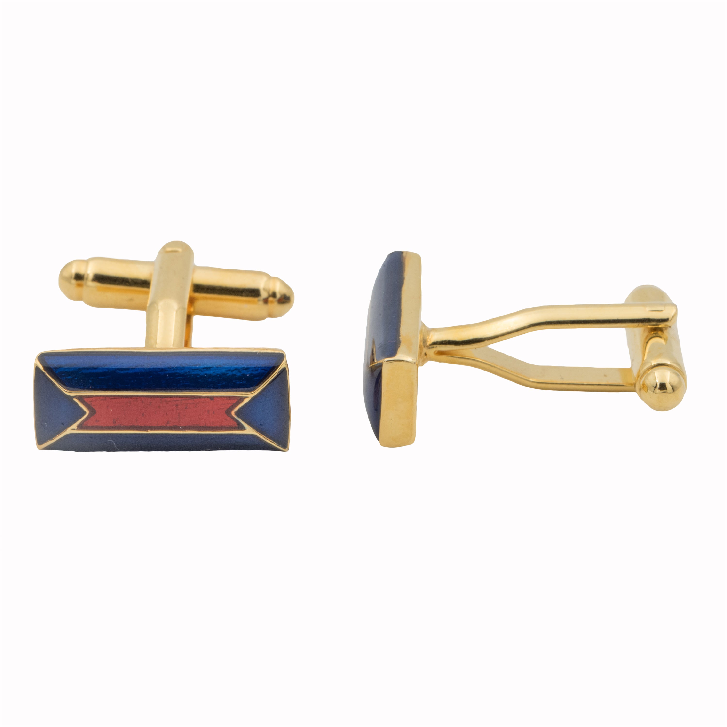 Pyrenees Cufflinks - Blue and Red