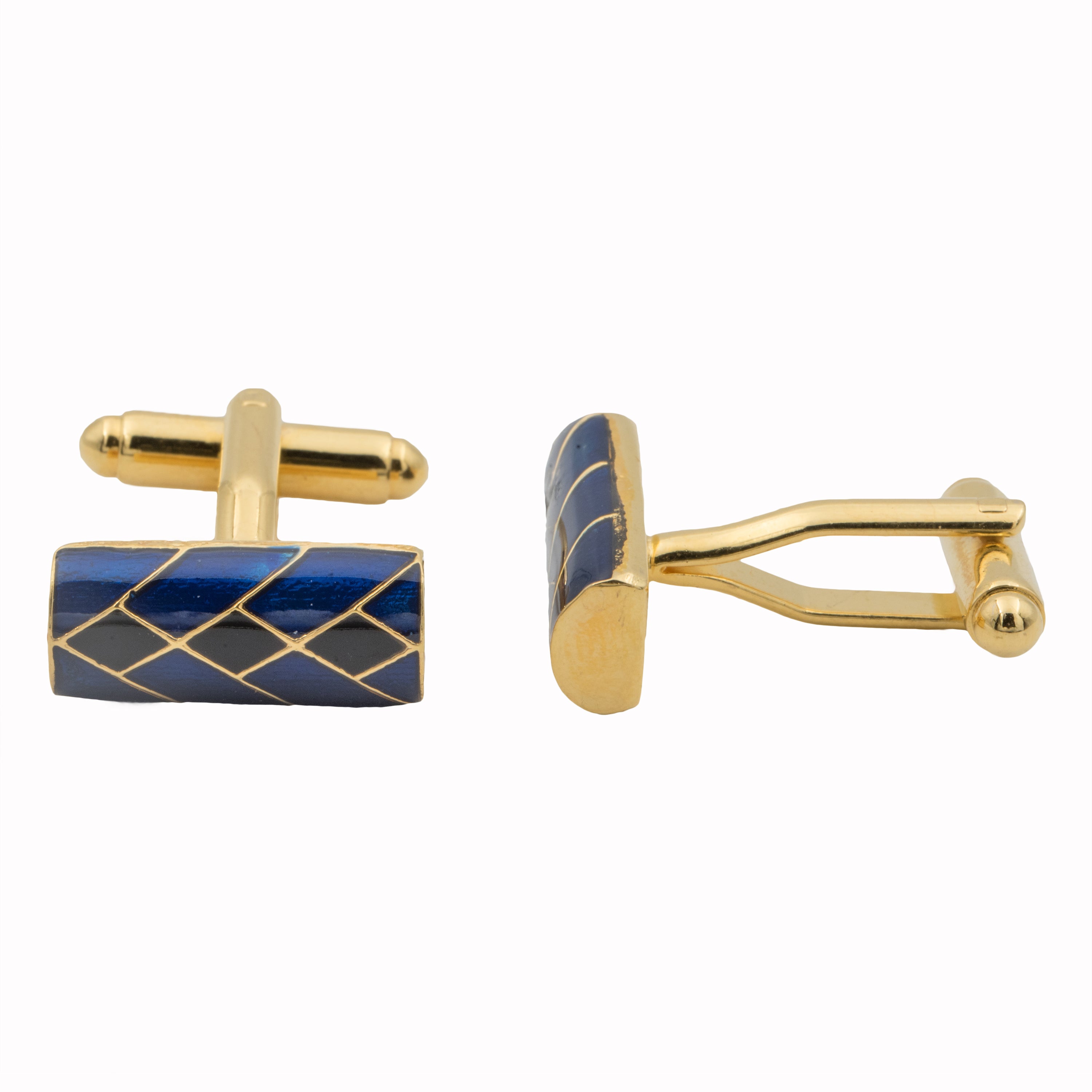 Inigo Cufflinks - Blue and Black - AZGA