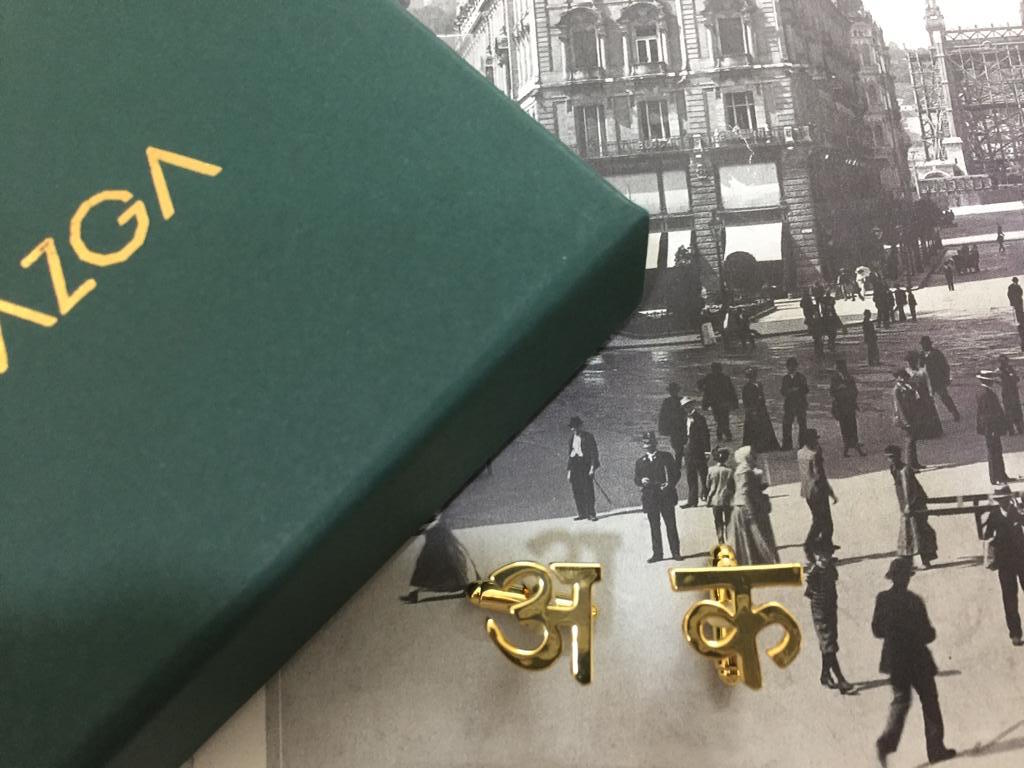 Individual Initial Cufflinks - Hindi - AZGA