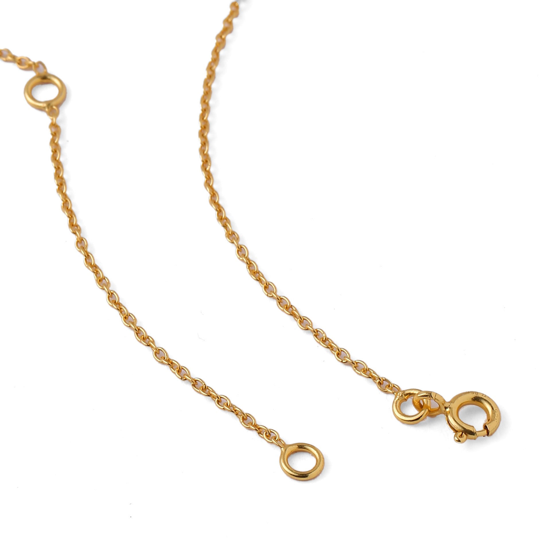 Crescent Moon Polki Neckchain