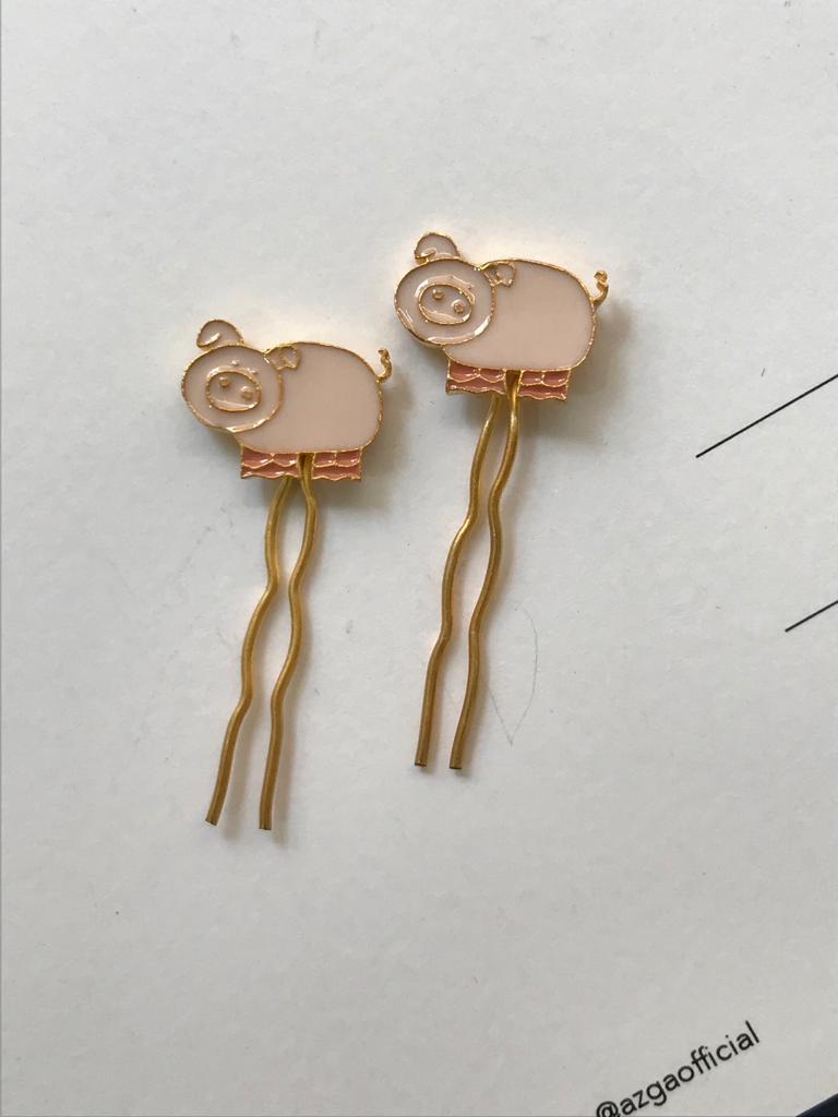 Pig hair clips