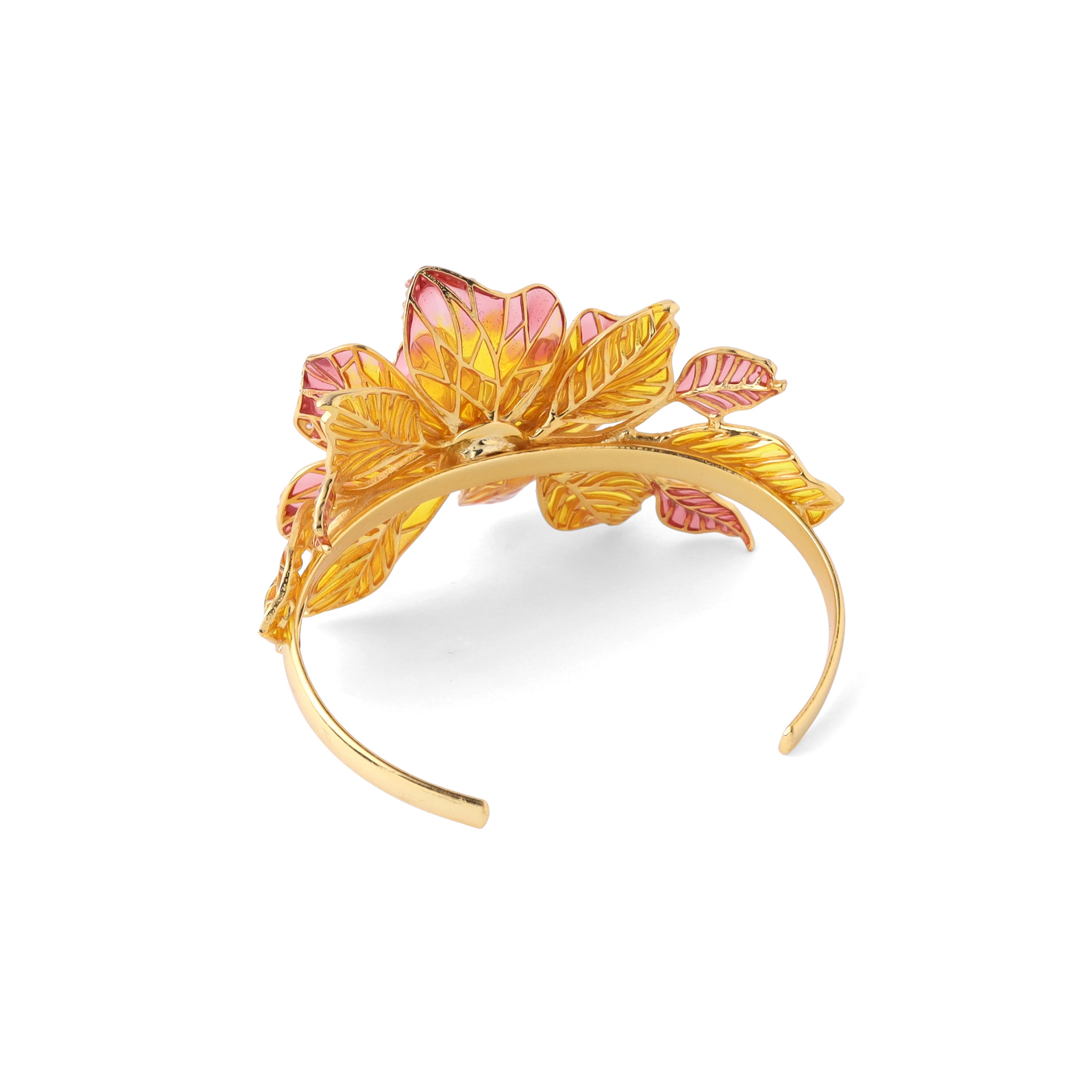 Fiore Floral Cuff - Citrine and Strawberry