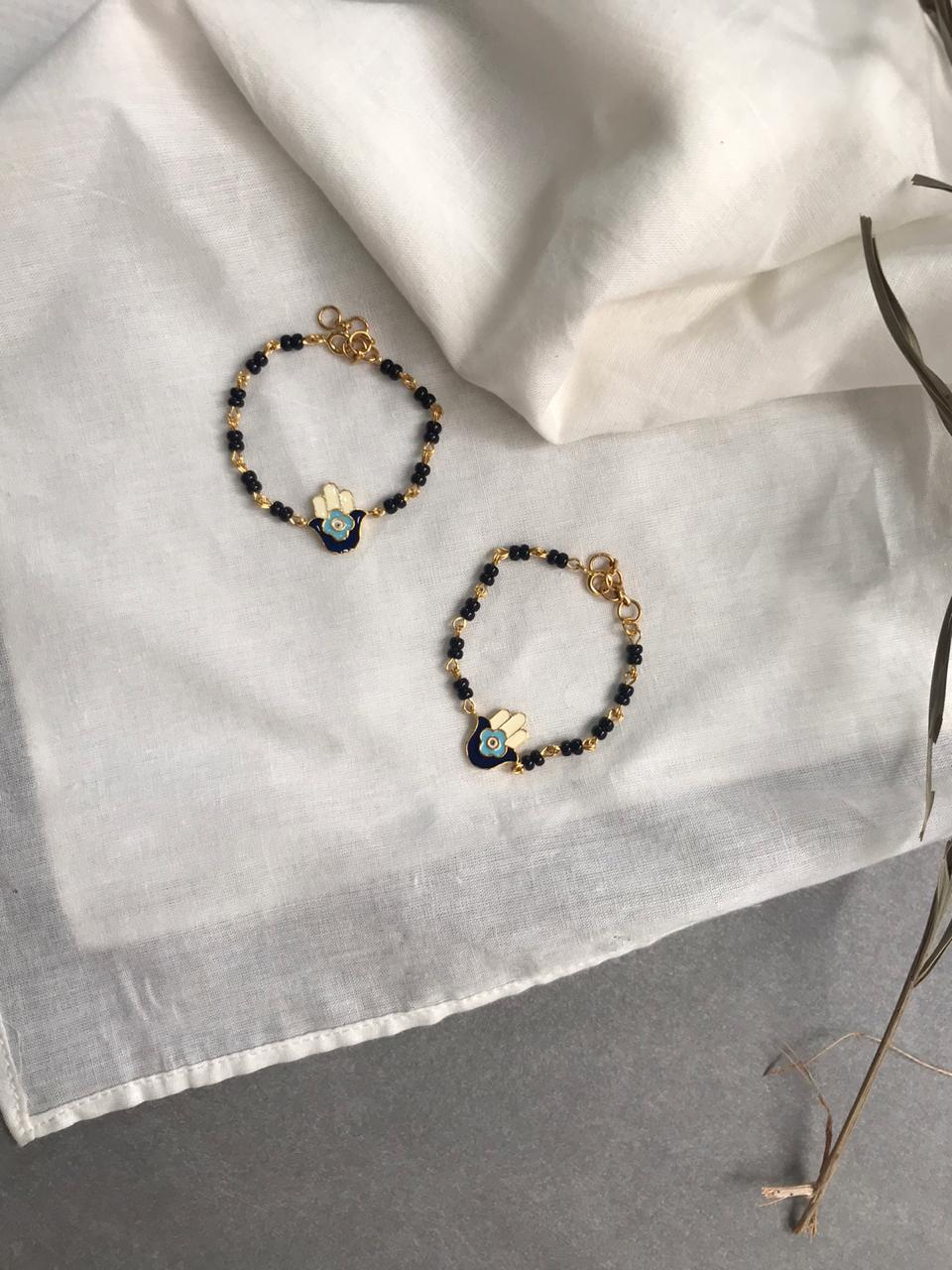 Sterling Silver Nazariya - Hamsa hand (Set of 2)