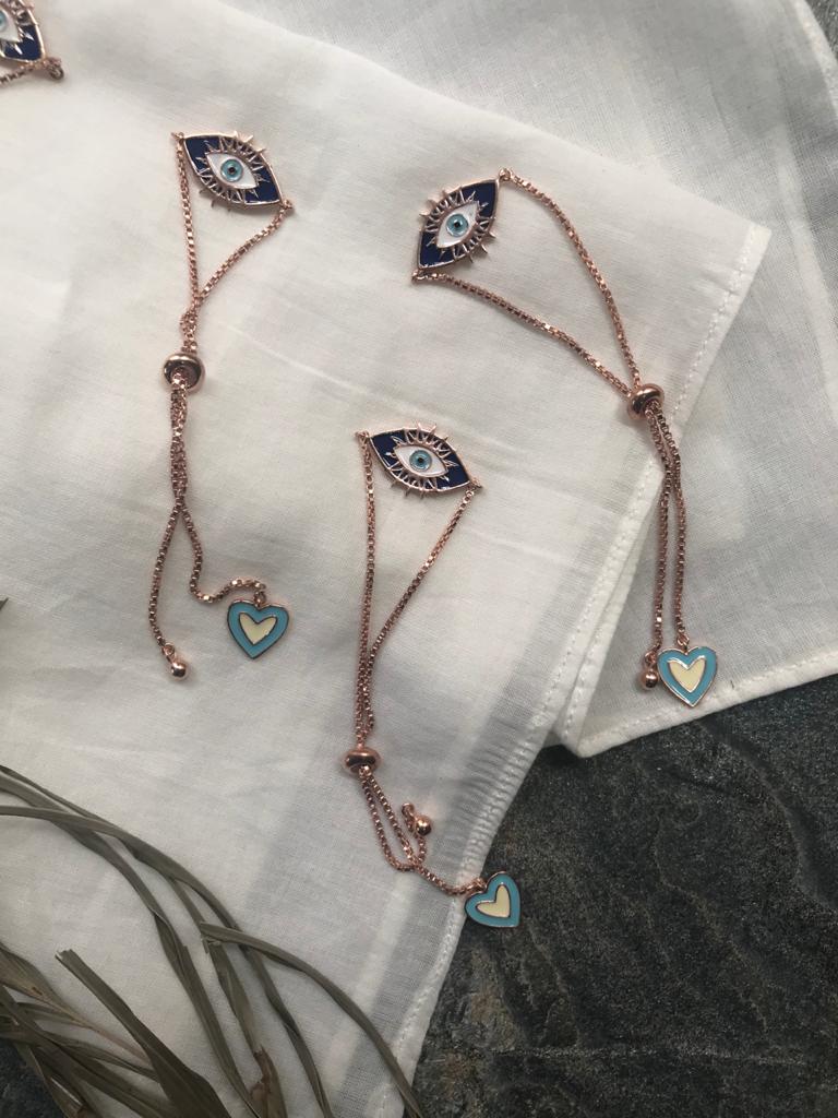 Drawstring Evil eye Bracelet