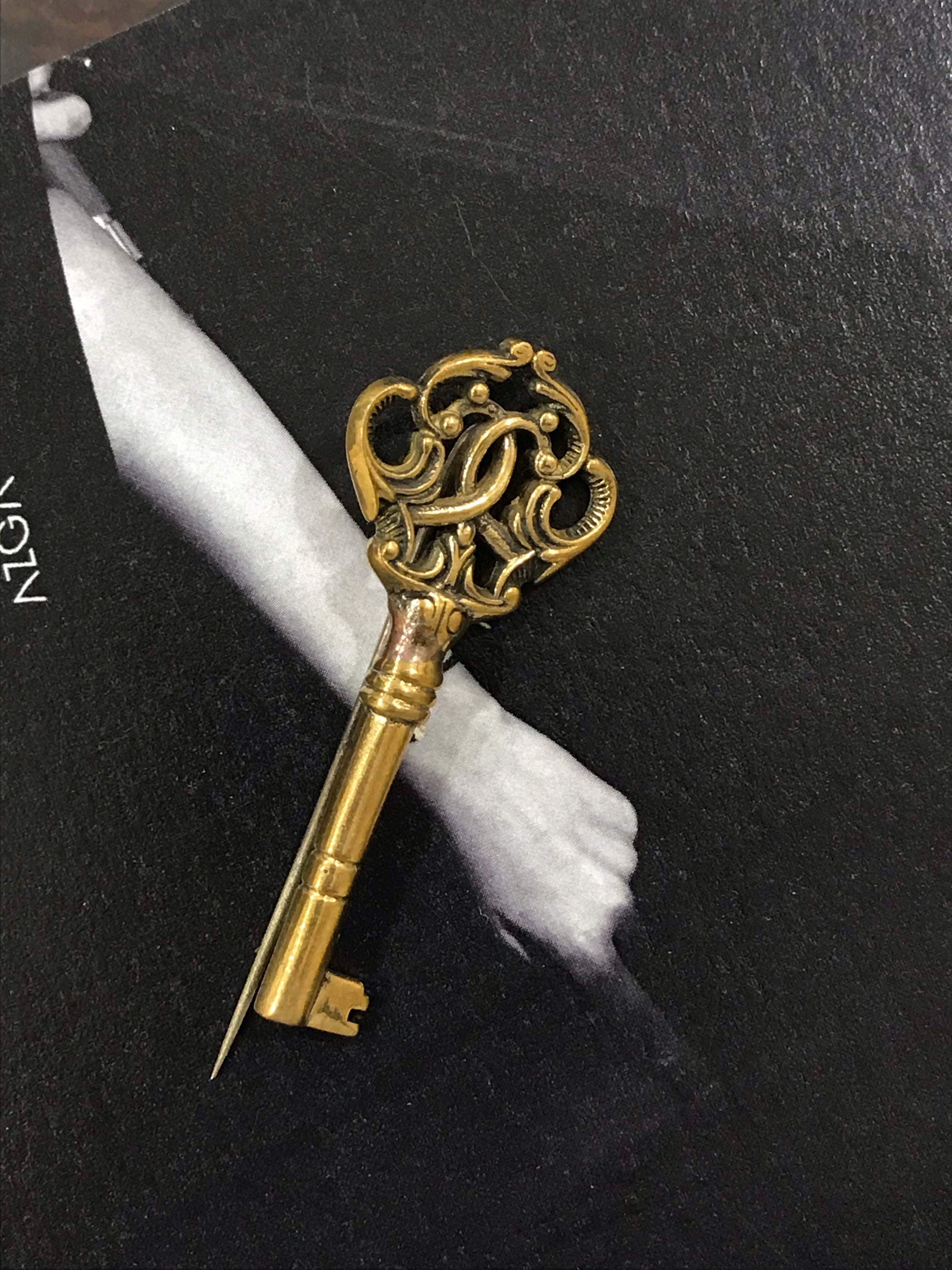 Vintage Key Brooch