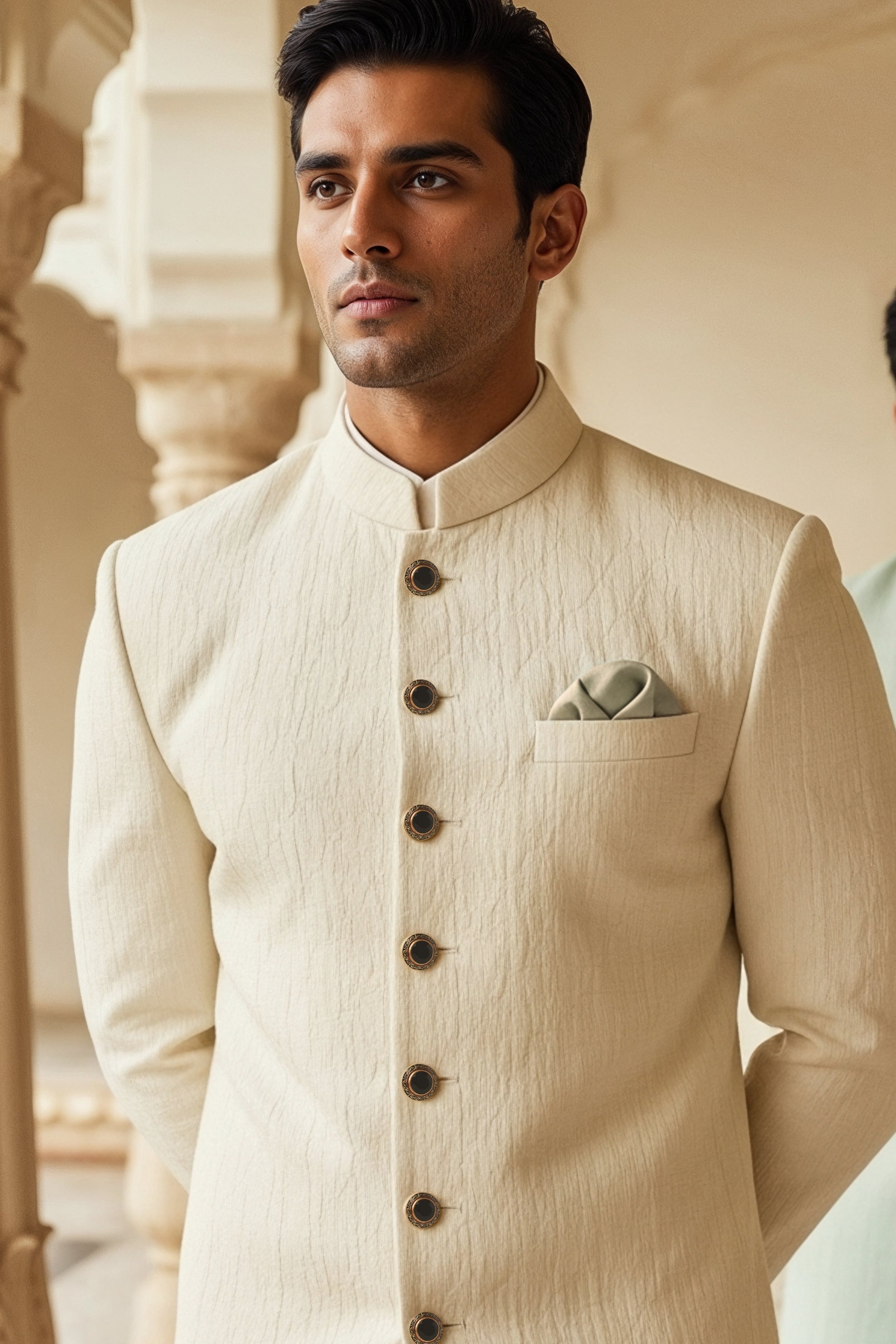 The Pinnacle of Elegance: Handcrafted Buttons for Sherwanis and Bandhgalas