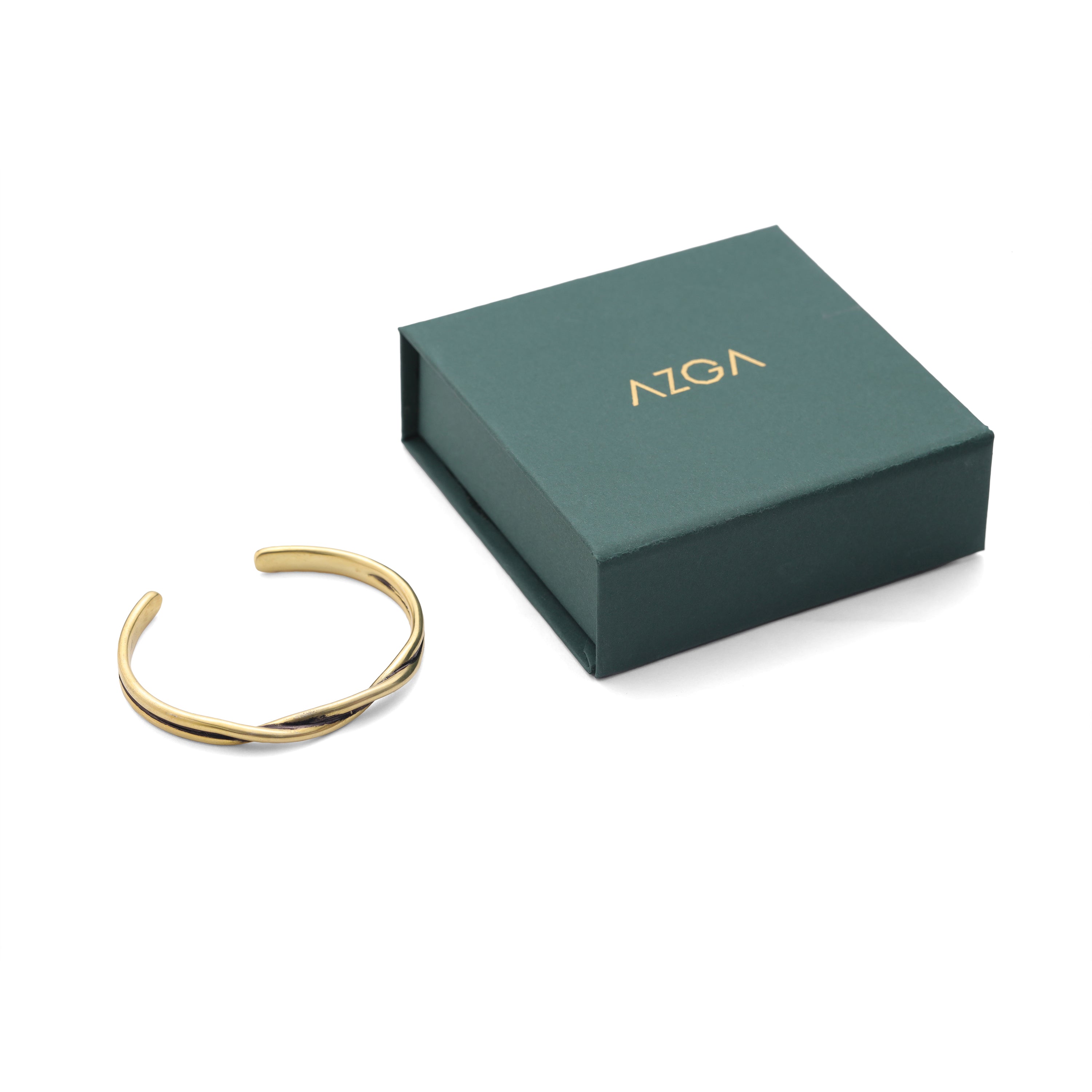 Twister Cuff - Oxidised Gold
