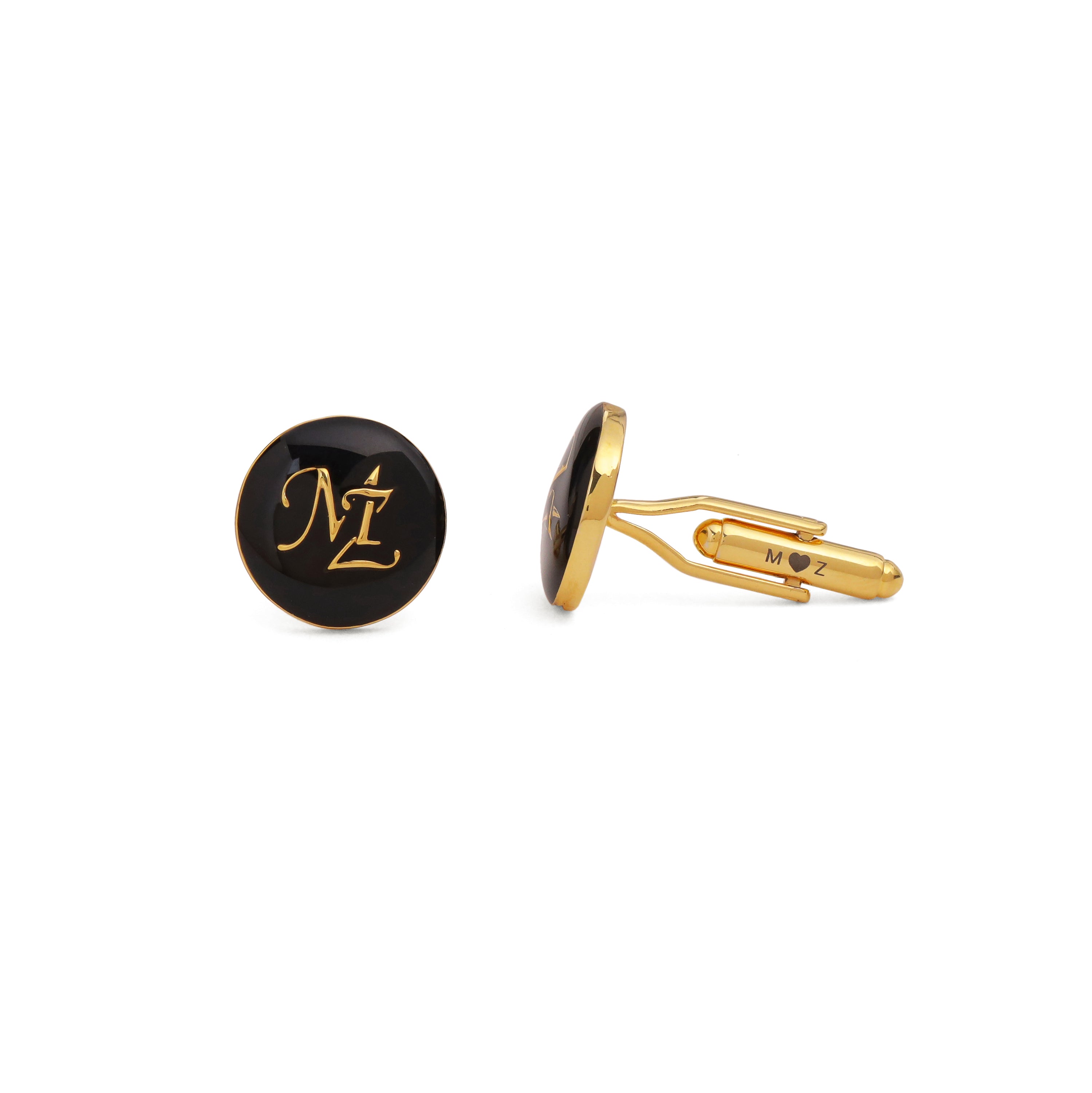 Initials/ Monogram - with Enamel & Engraving