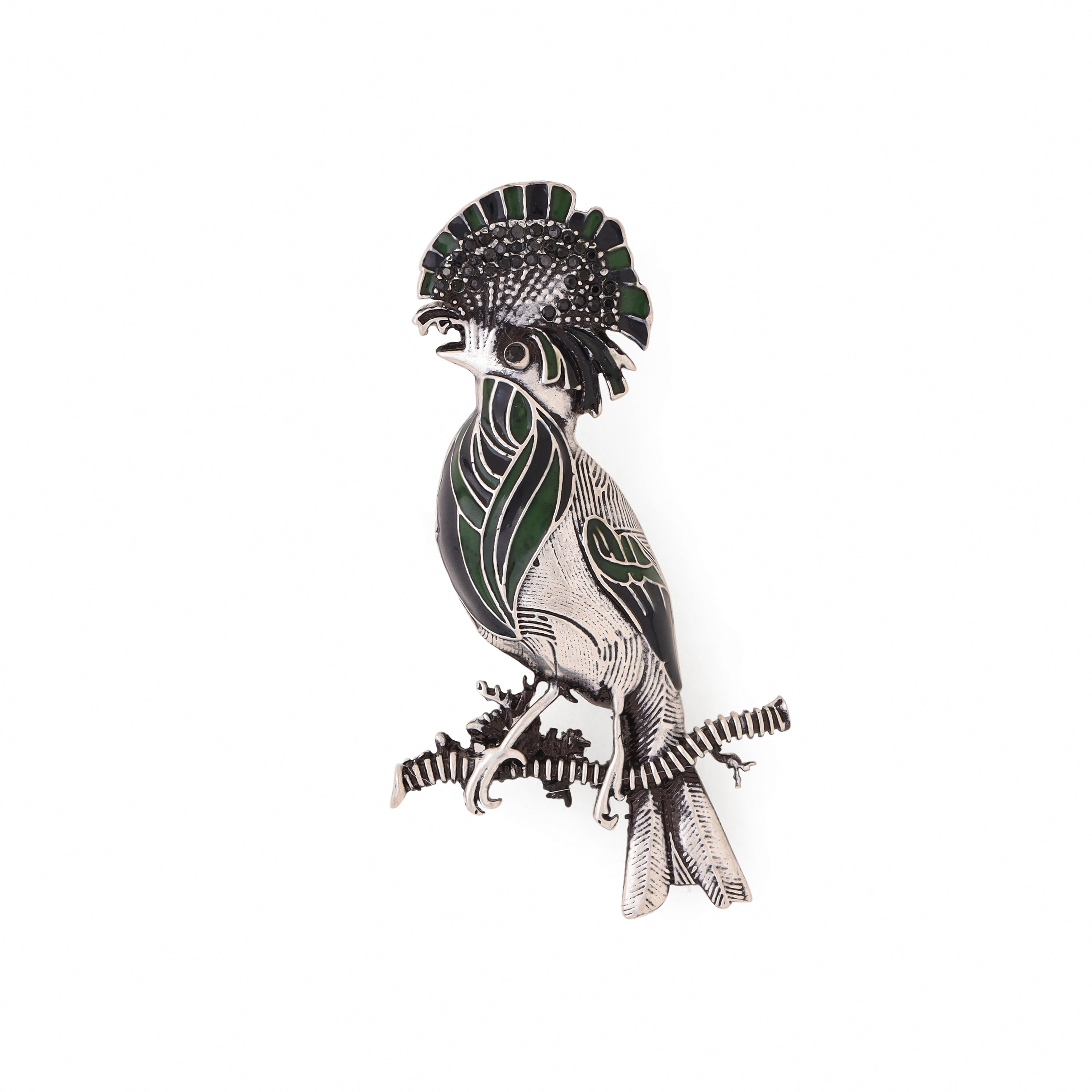 Cuckatoo Brooch - Oxidised