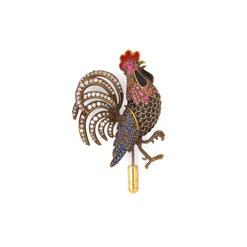 Rooster brooch - Antique