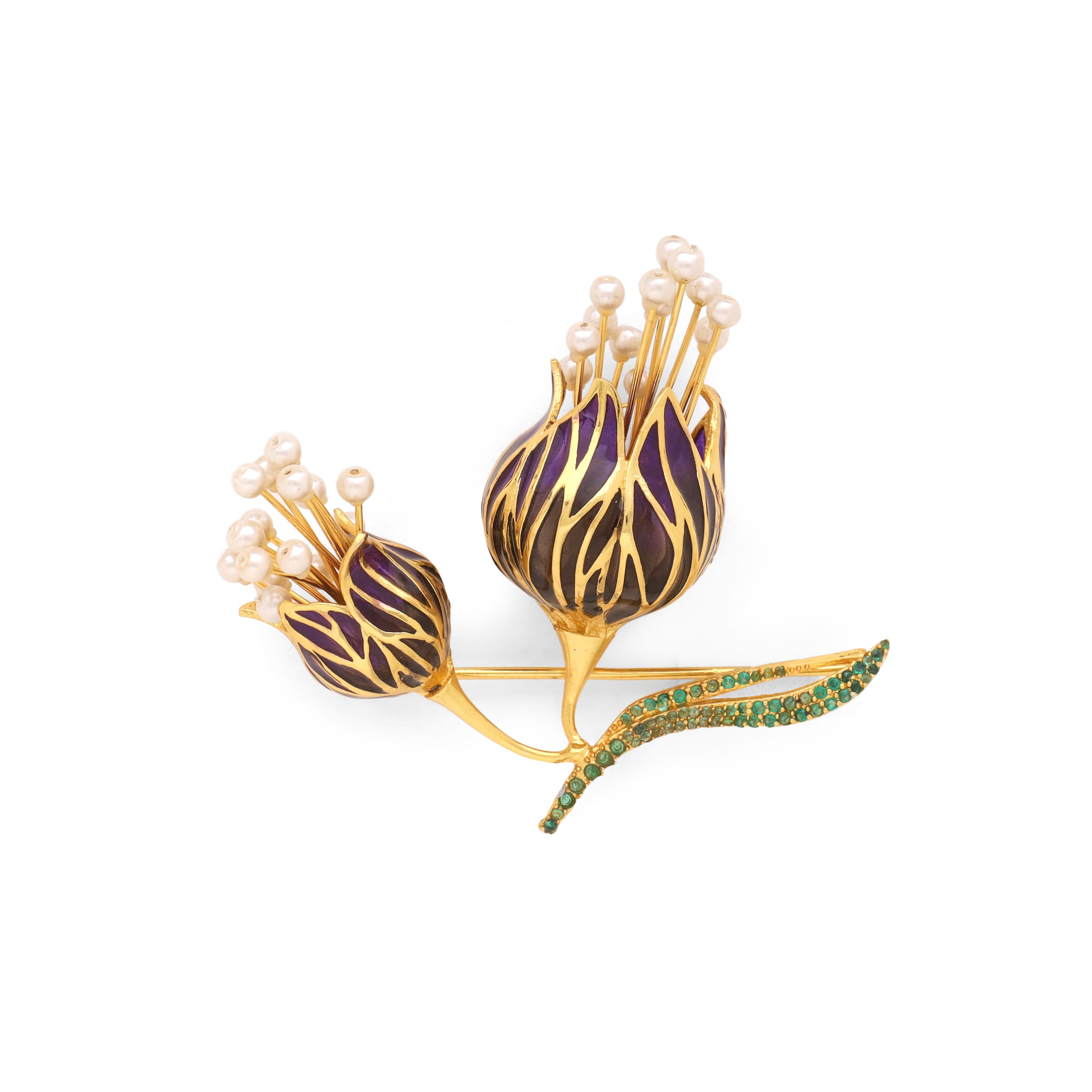 Tuliere Enamel Brooch