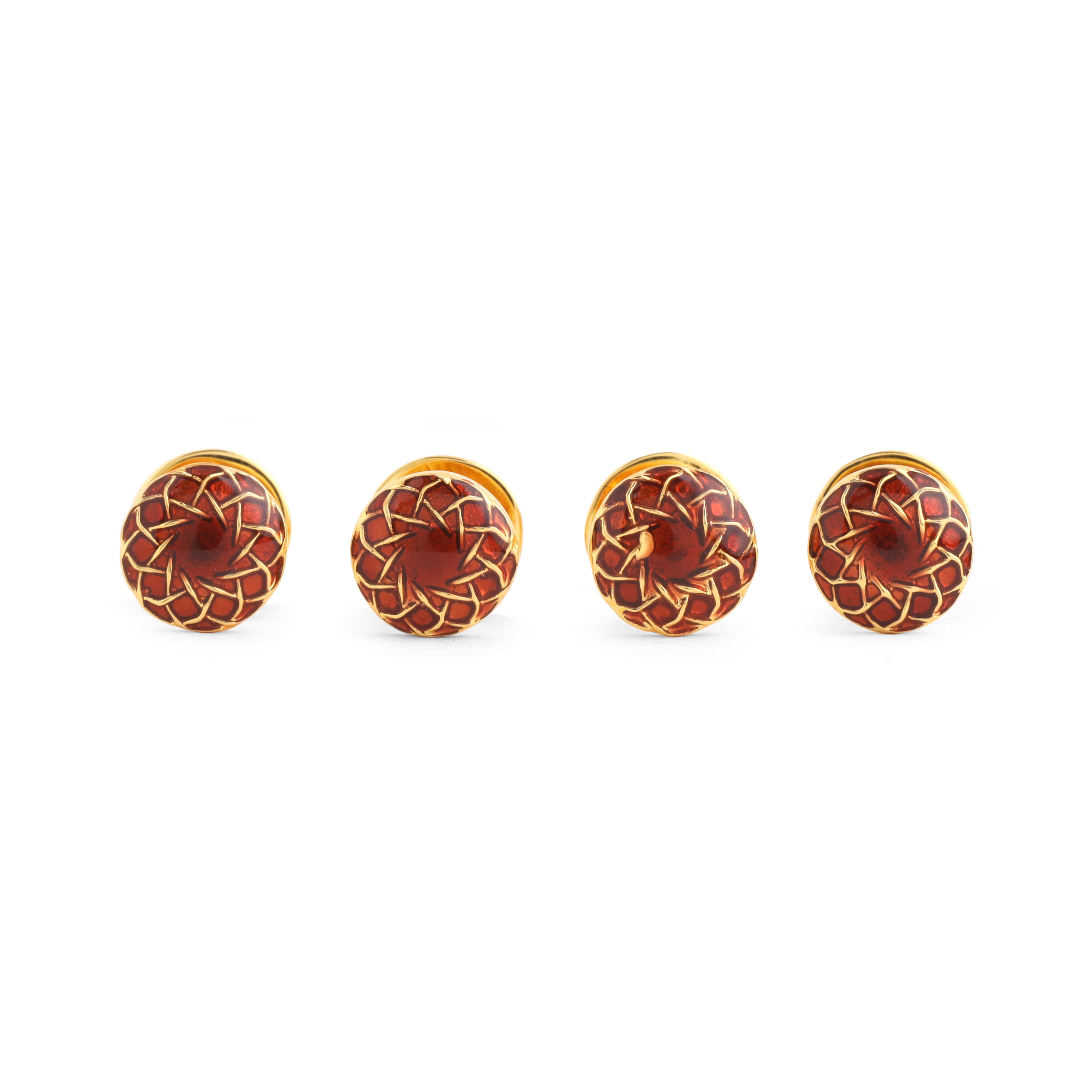 Moroccan Kurta Button - Maroon (Set of 4)