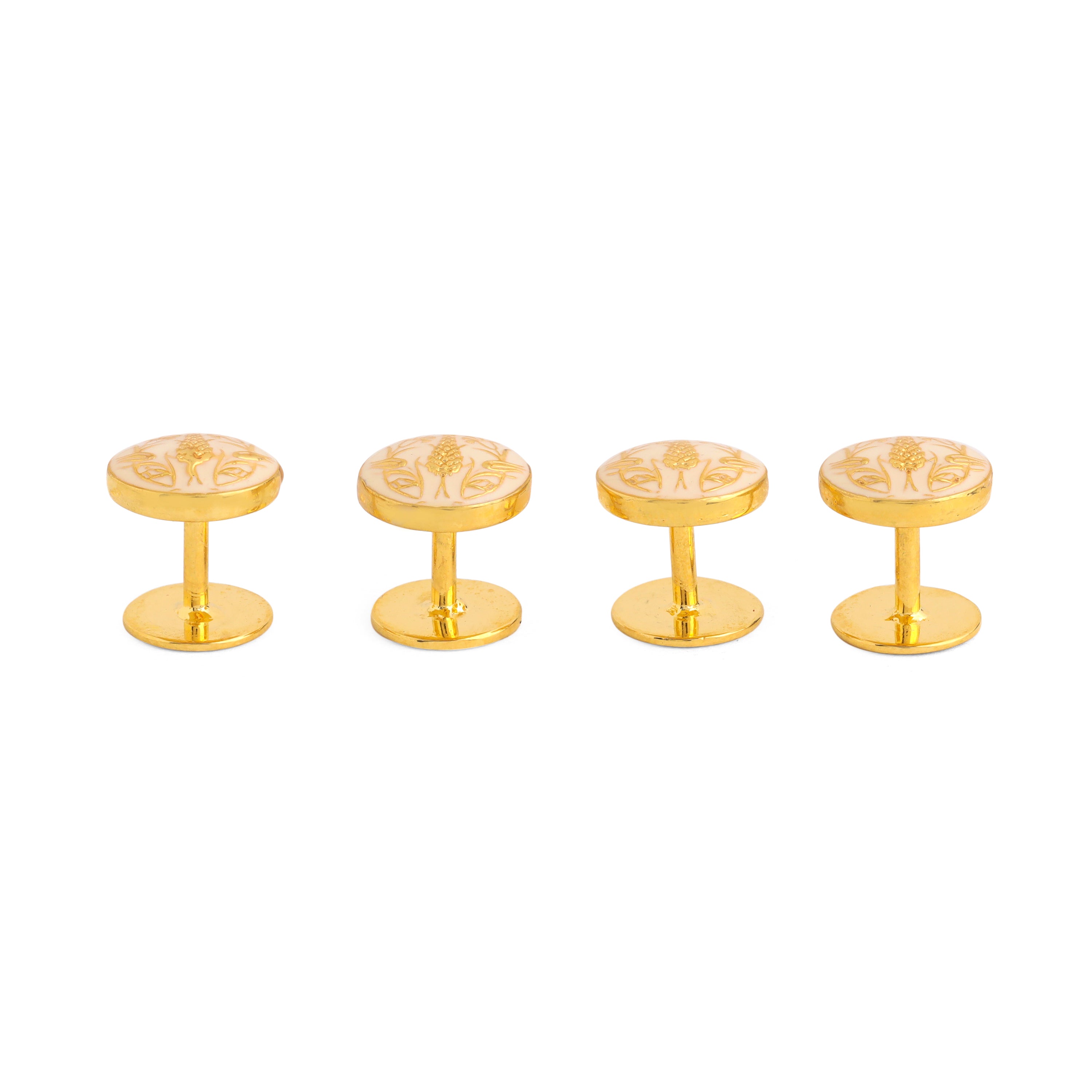 Shalimar Kurta Buttons - Ivory (Set of 4)