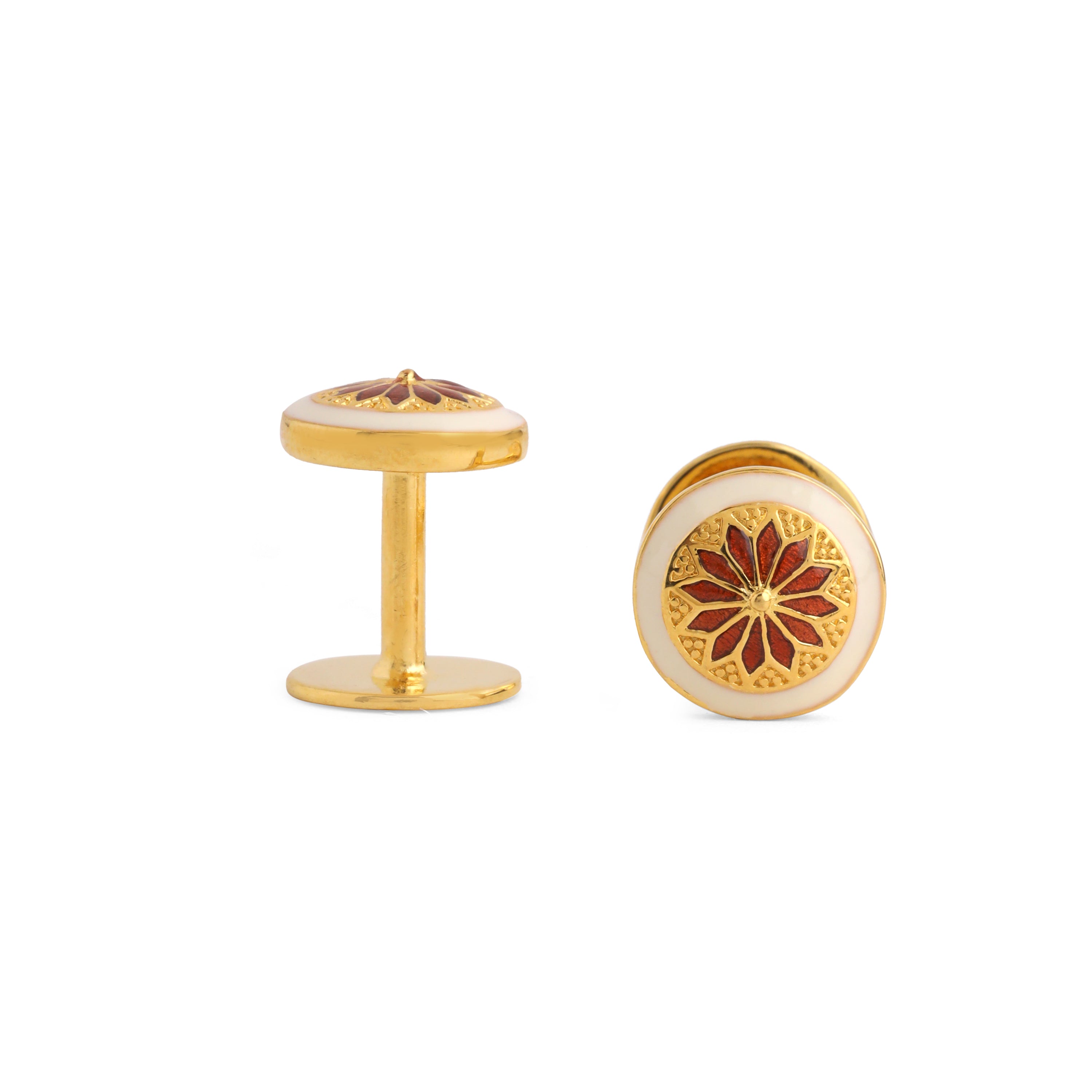 Kutch Kurta Buttons - Maroon  (Set of 4)