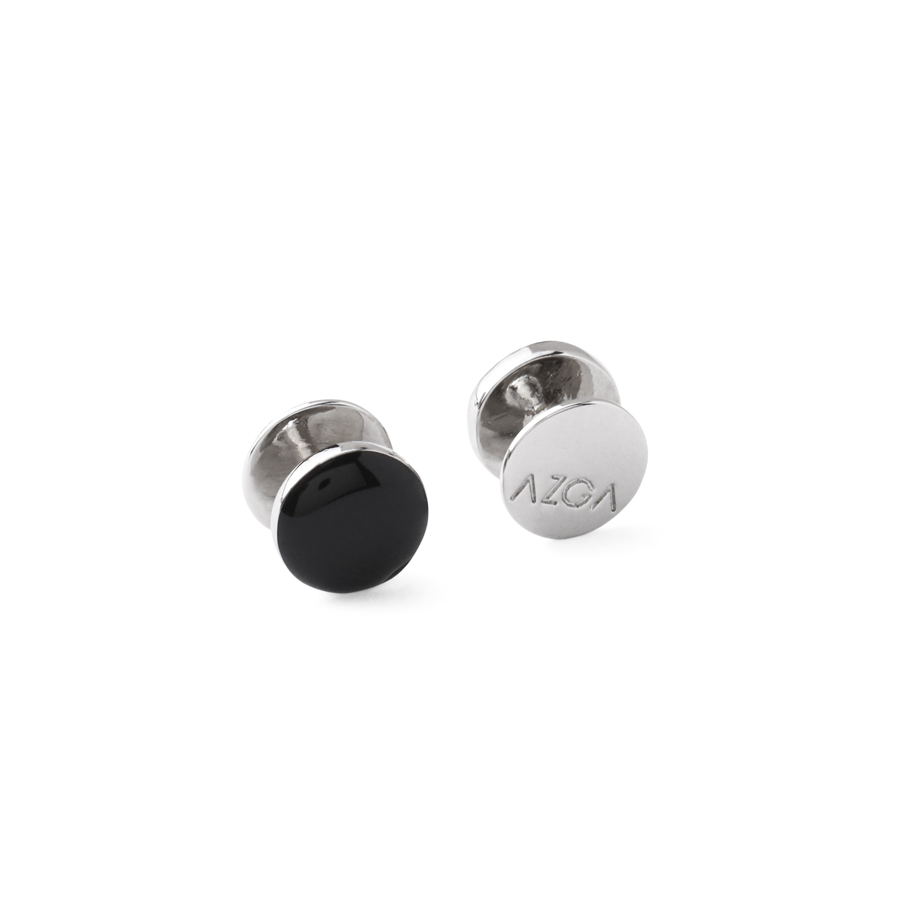 Classic Enamel Shirt Stud - Black (Set of 4)