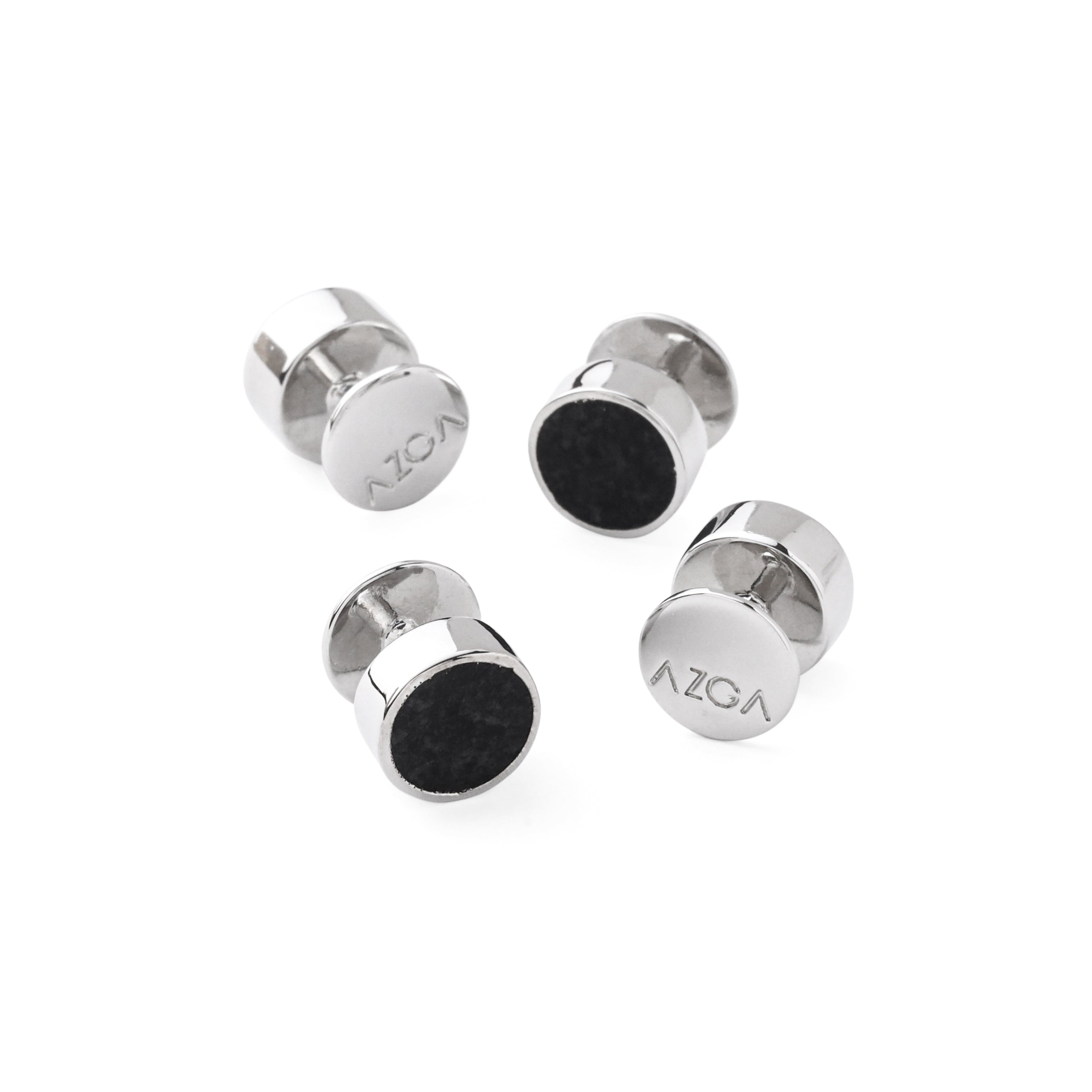 Classic Stone Inlay Shirt Stud (Set of 4)