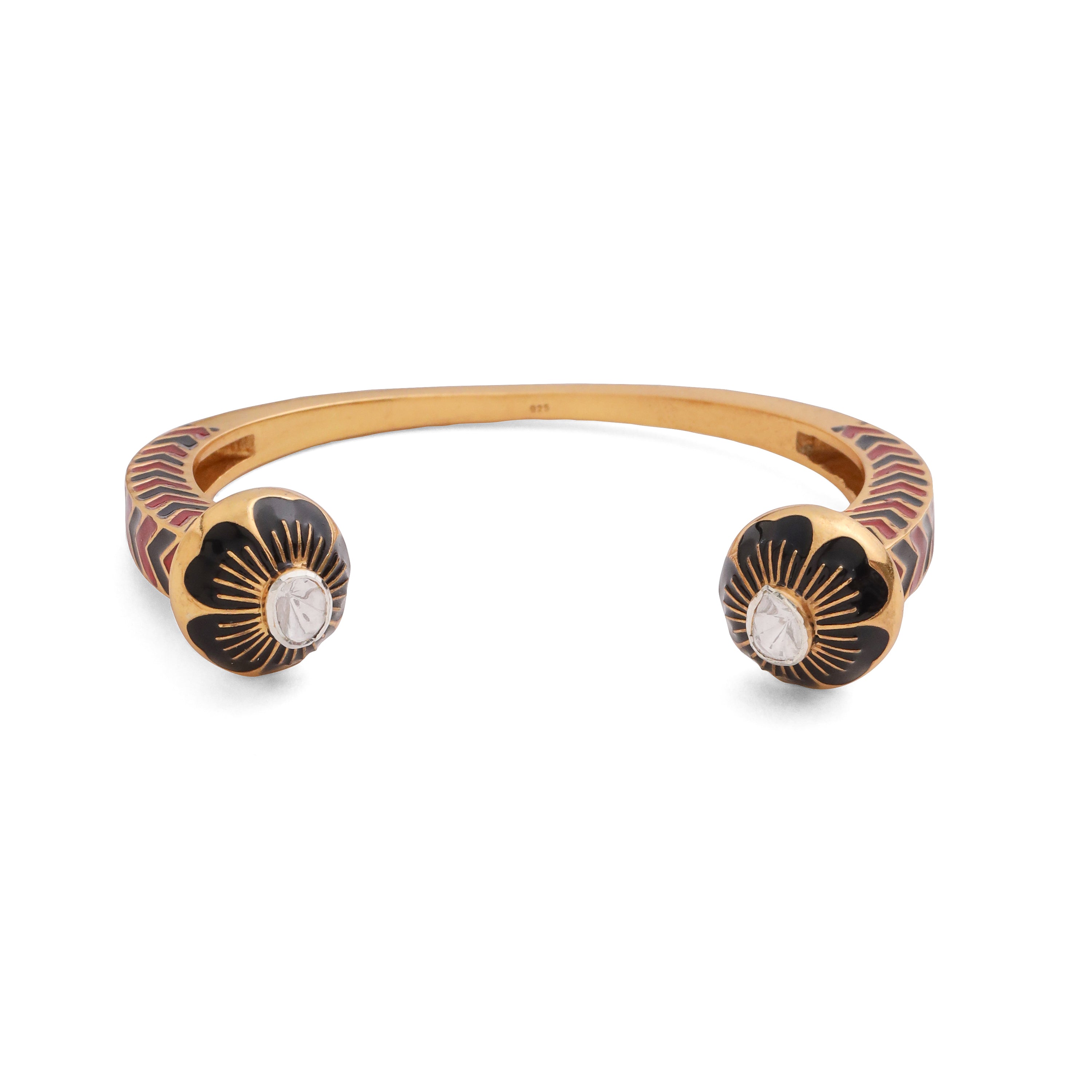 Palermo Dream Cuff - Barn Red & Charcoal