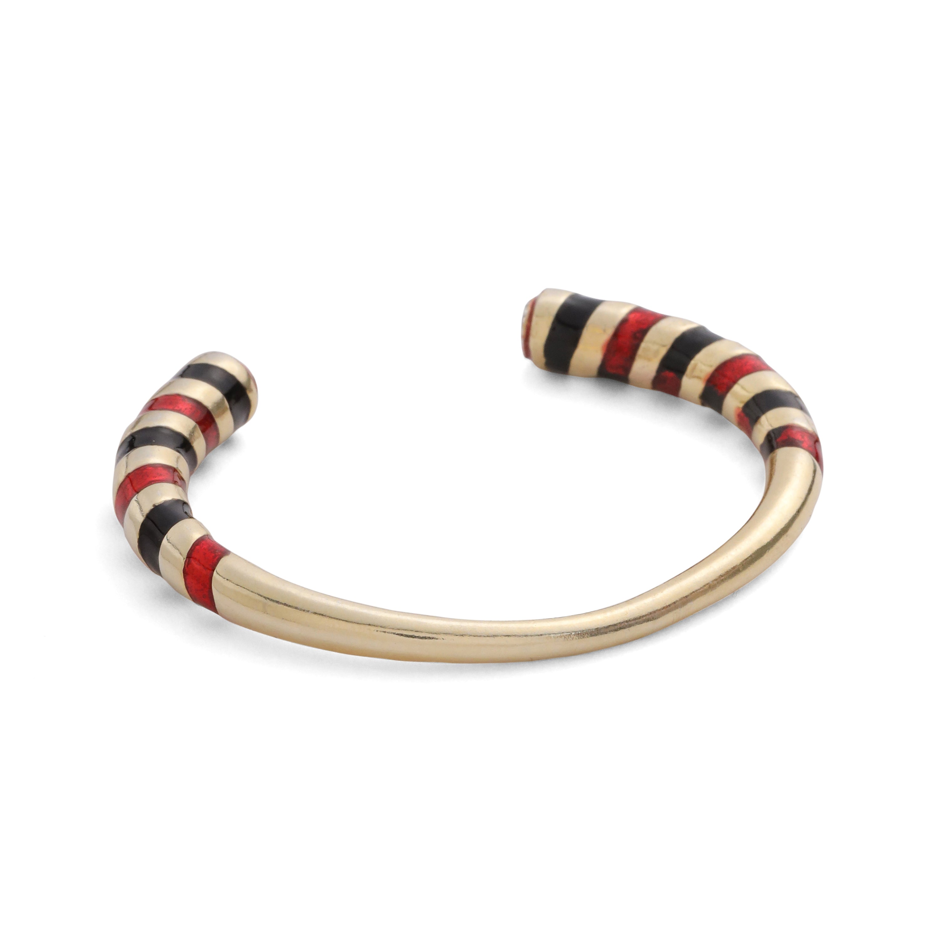 Palermo Dhari Cuff - Barn Red & Charcoal