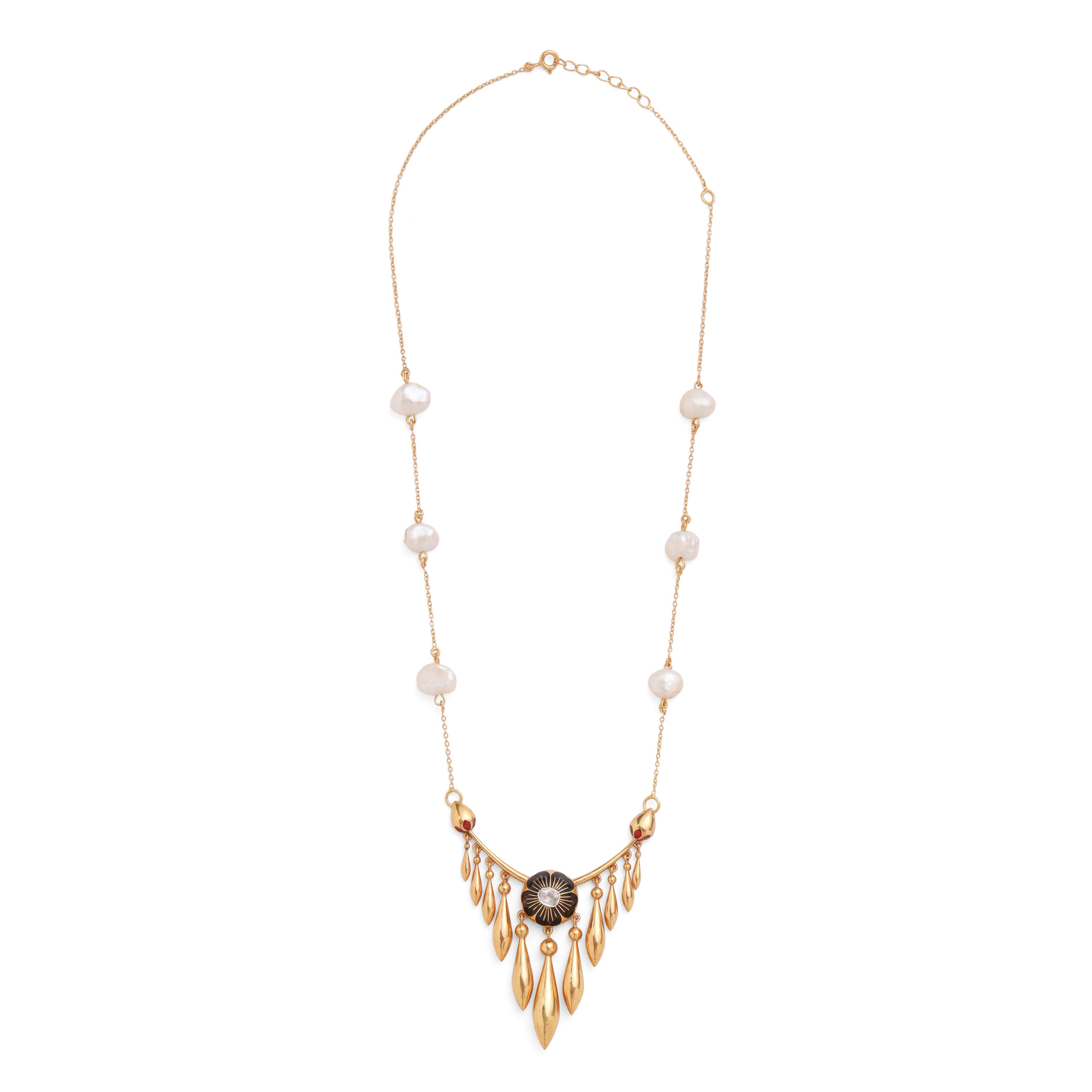 Palermo Dream Necklace - Charcoal & Barn Red