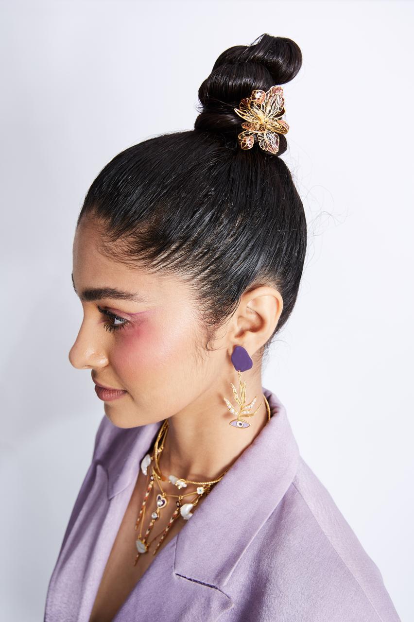 Manasa Varanasi in Le Jardin Brooch