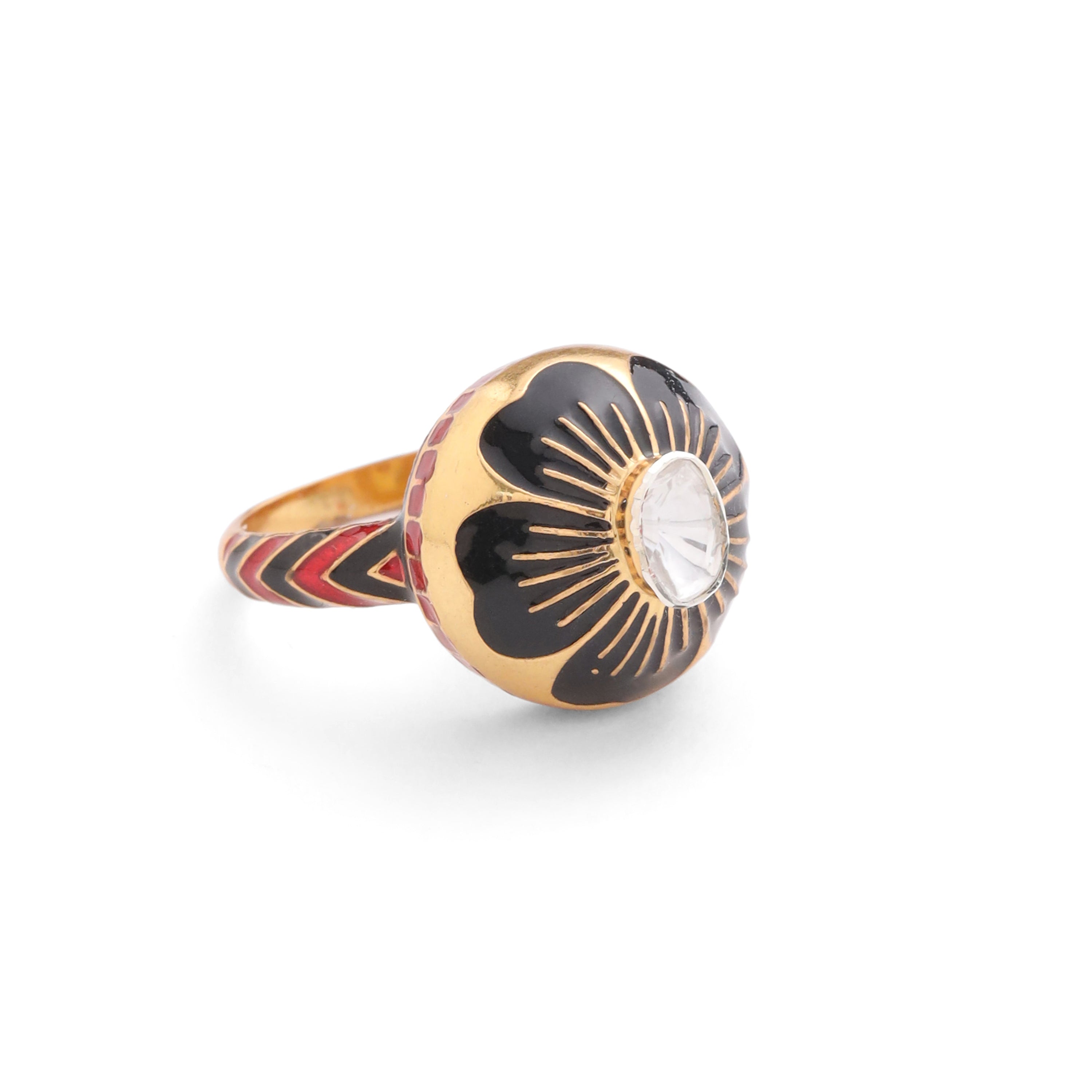 Palermo Dream Ring - Barn red & Charcoal