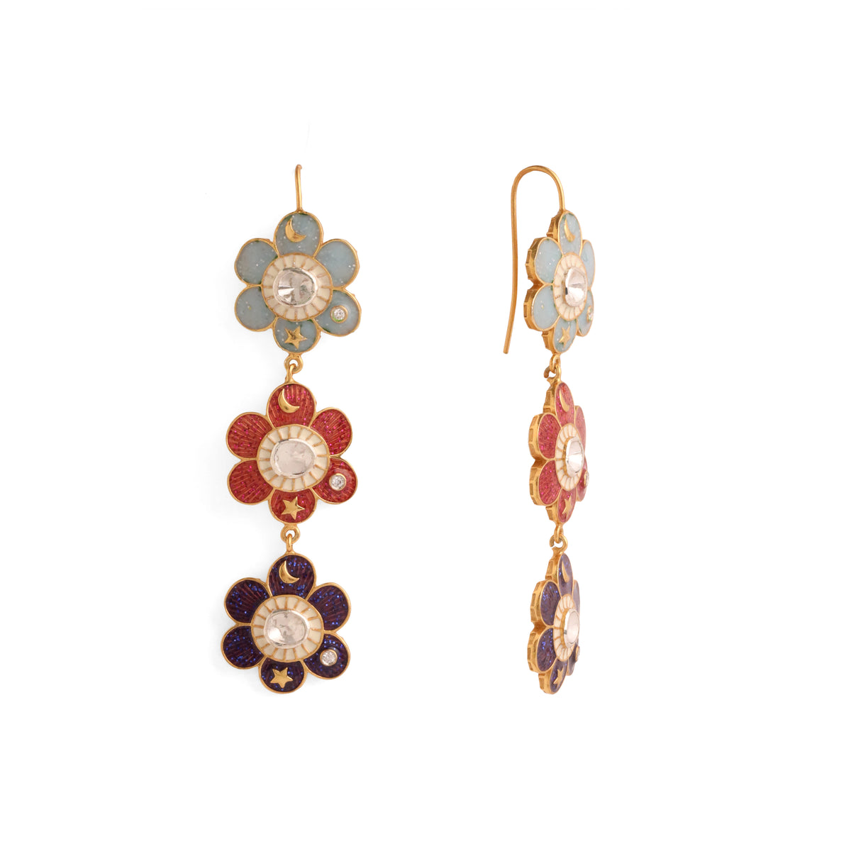 Pomelia Triple Dangling Earrings