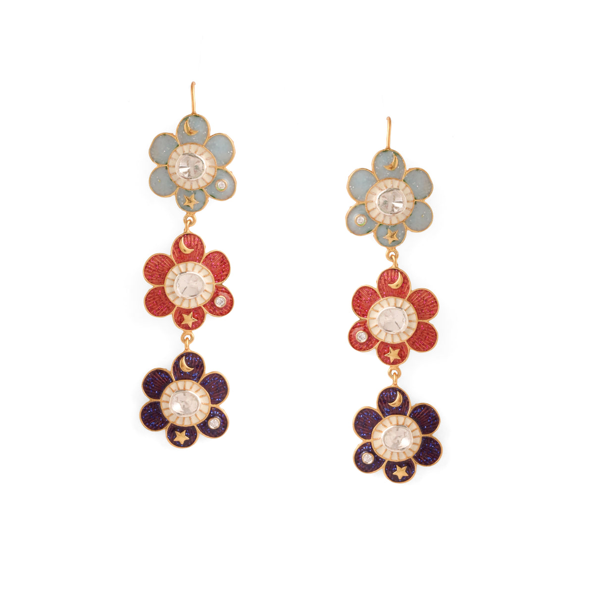 Pomelia Triple Dangling Earrings