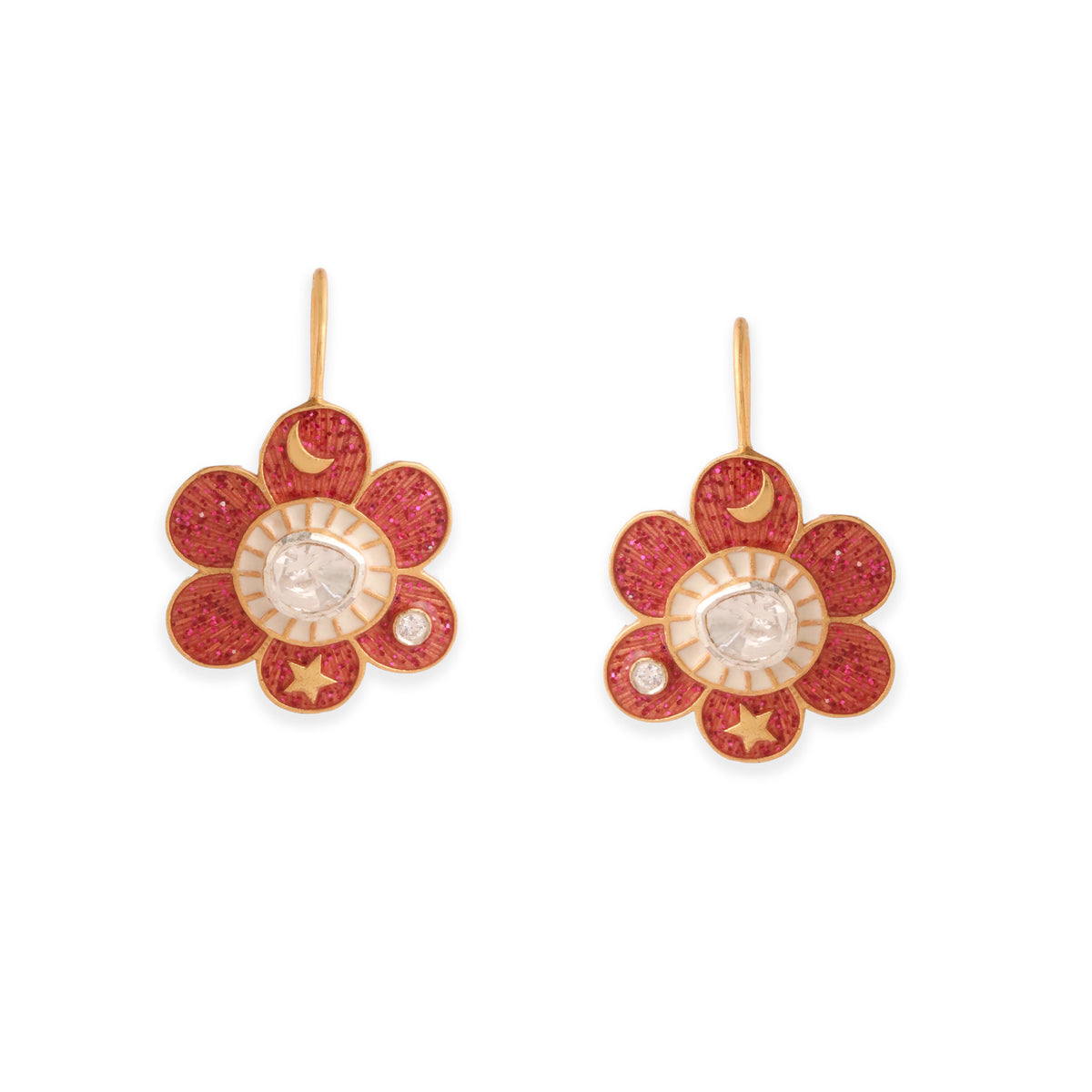 Pomelia Dangling Earrings - Pink