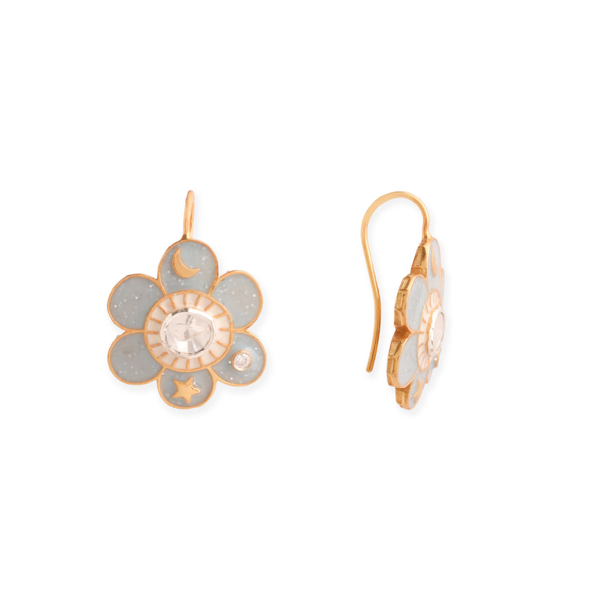 Pomelia Dangling Earrings - Sky Blue