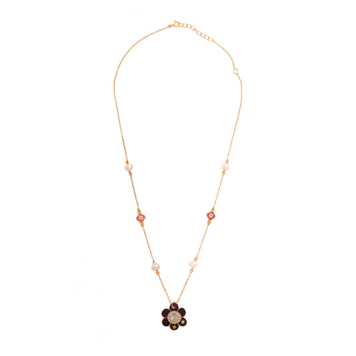 Pomelia Chand Sitara Classic Neck chain - Purple