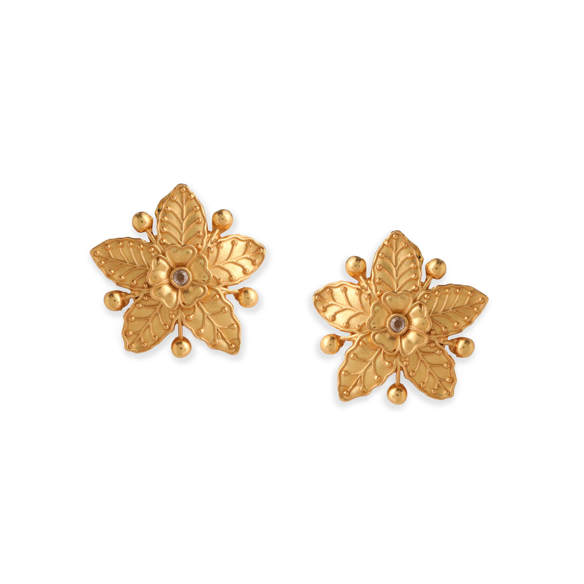 Zora Noir Floral Earrings