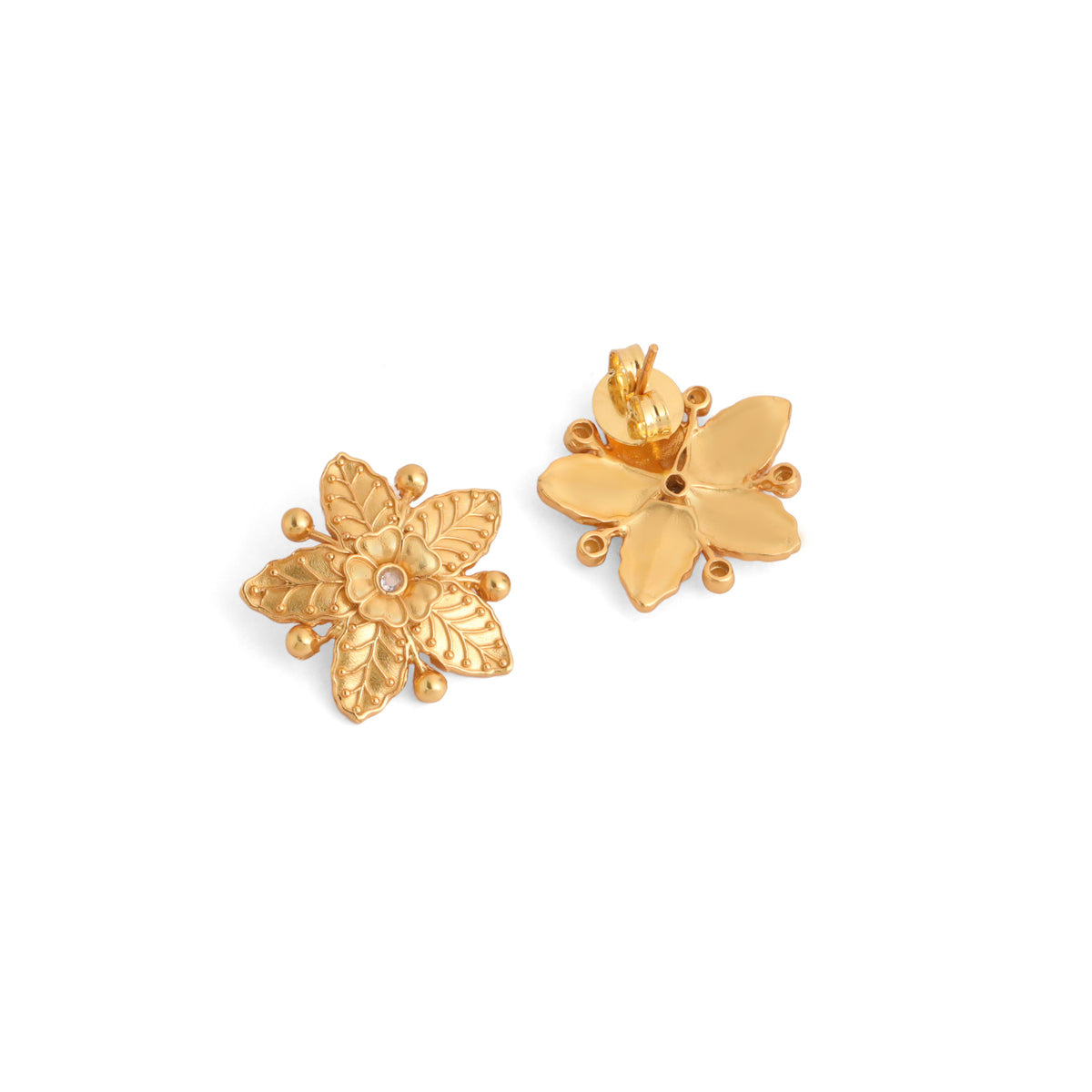 Zora Noir Floral Earrings