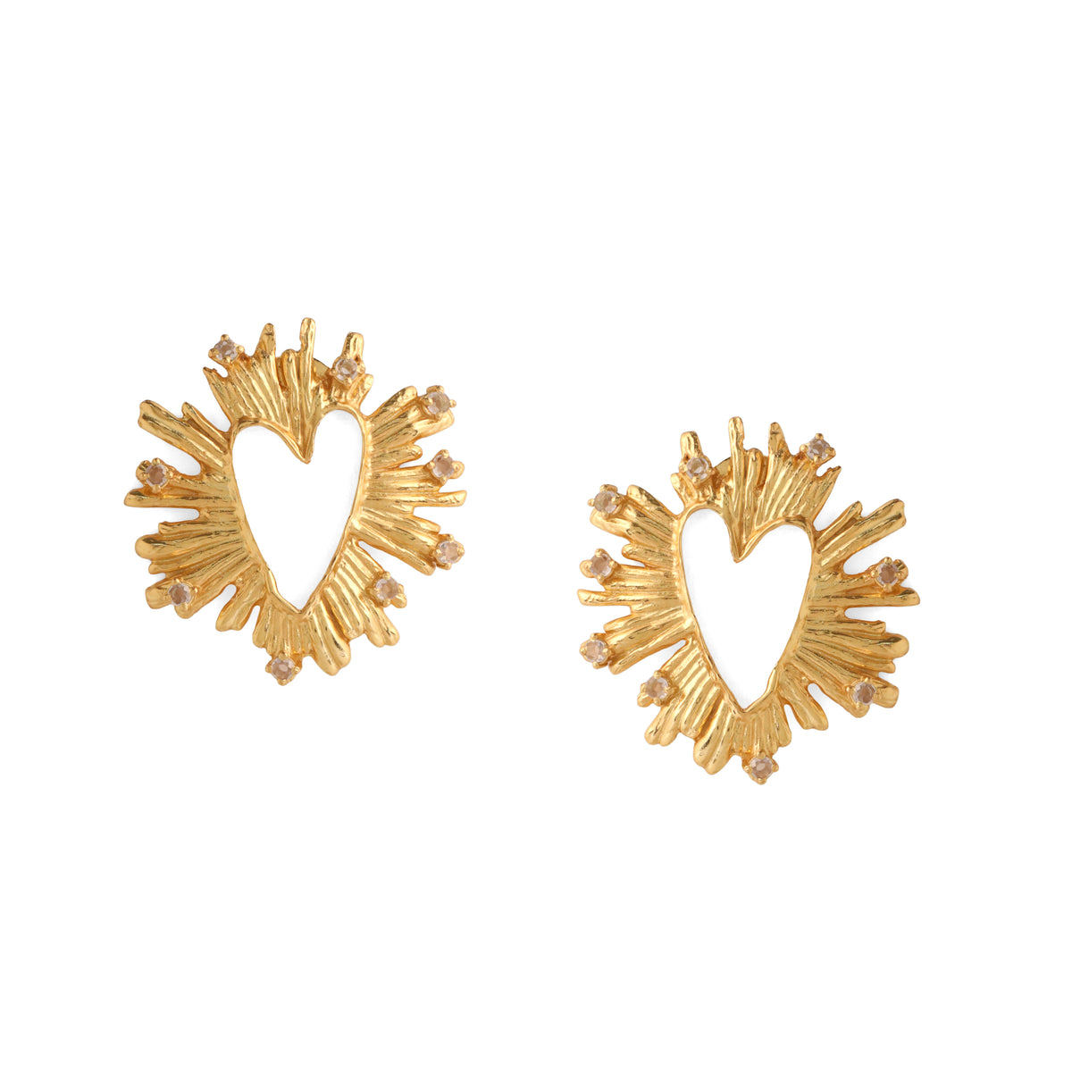 HEARTFLARE EARRINGS - GOLD
